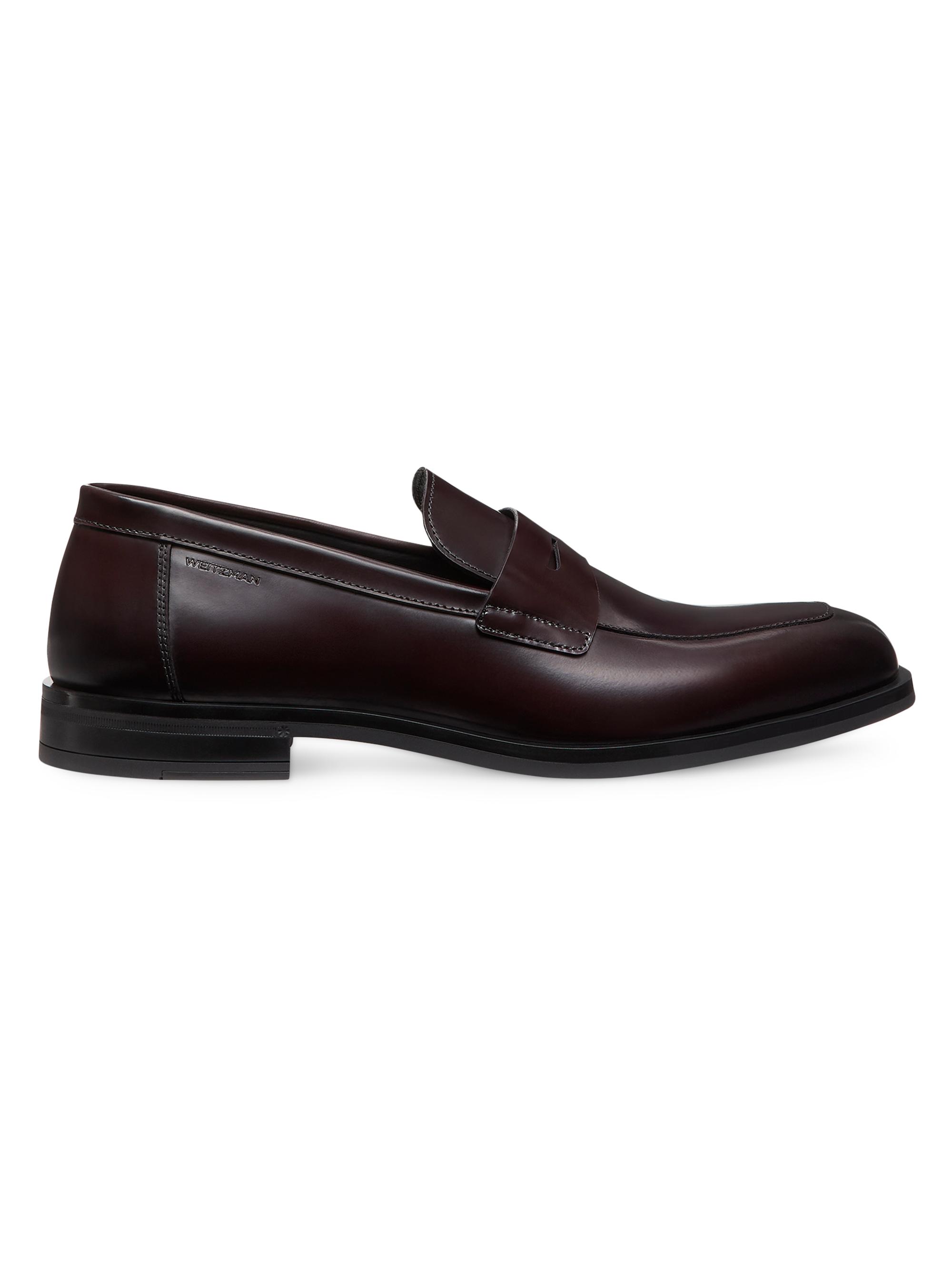 Stuart Weitzman Men's Club Classic Penny Loafers - Burgundy