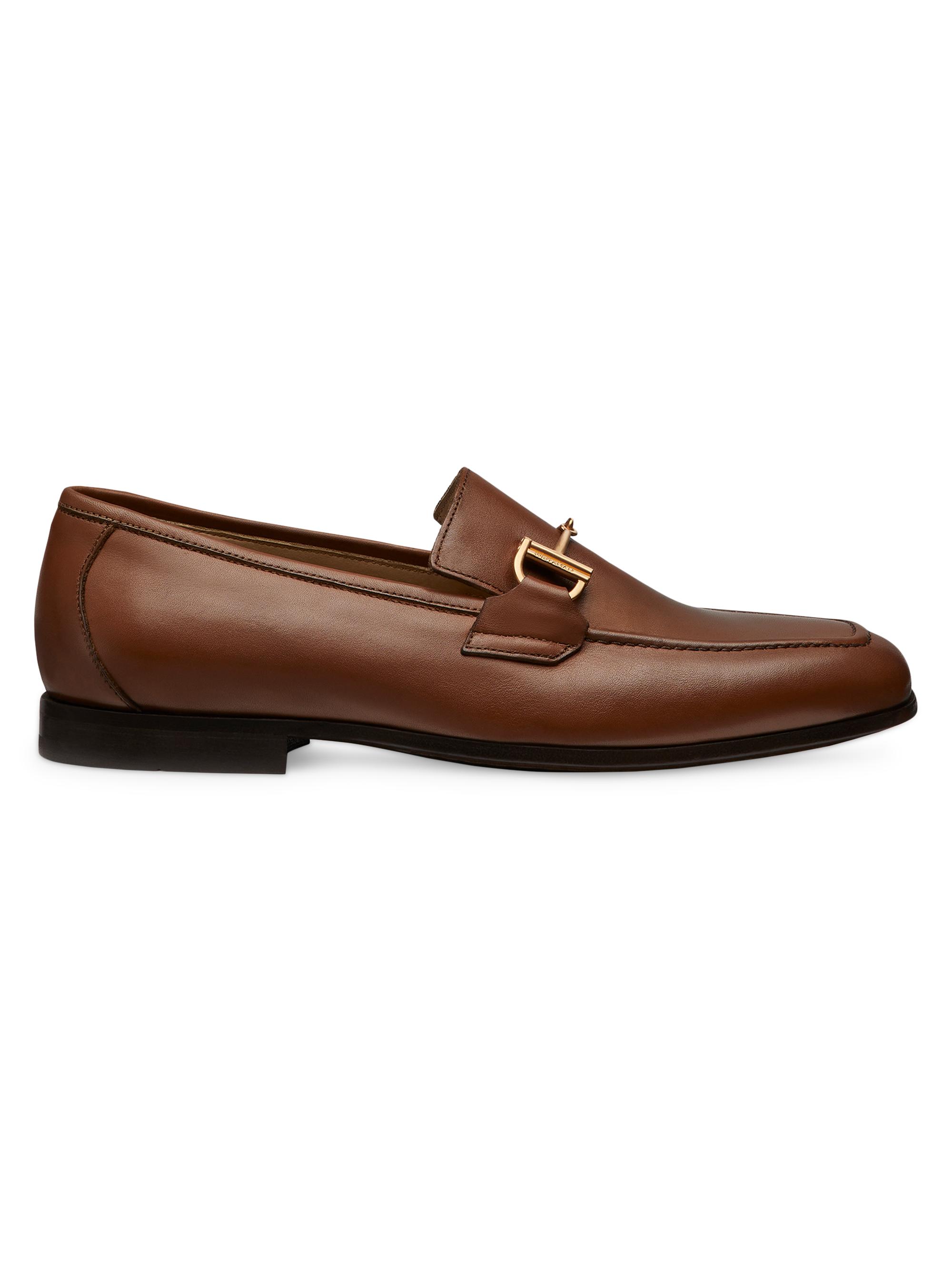 Stuart Weitzman Men's Club Luxe-Bit Leather Loafers - Tan