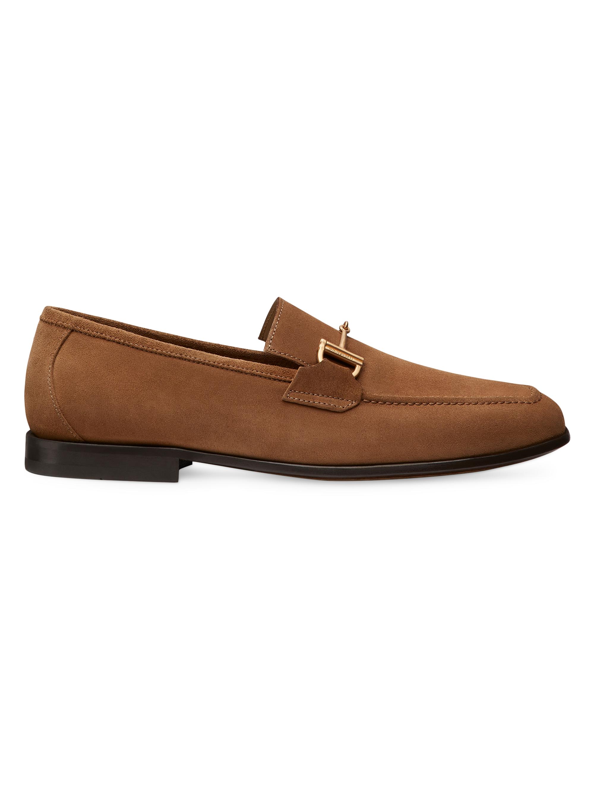 Stuart Weitzman Men's Club Luxe Suede Loafers - Camel