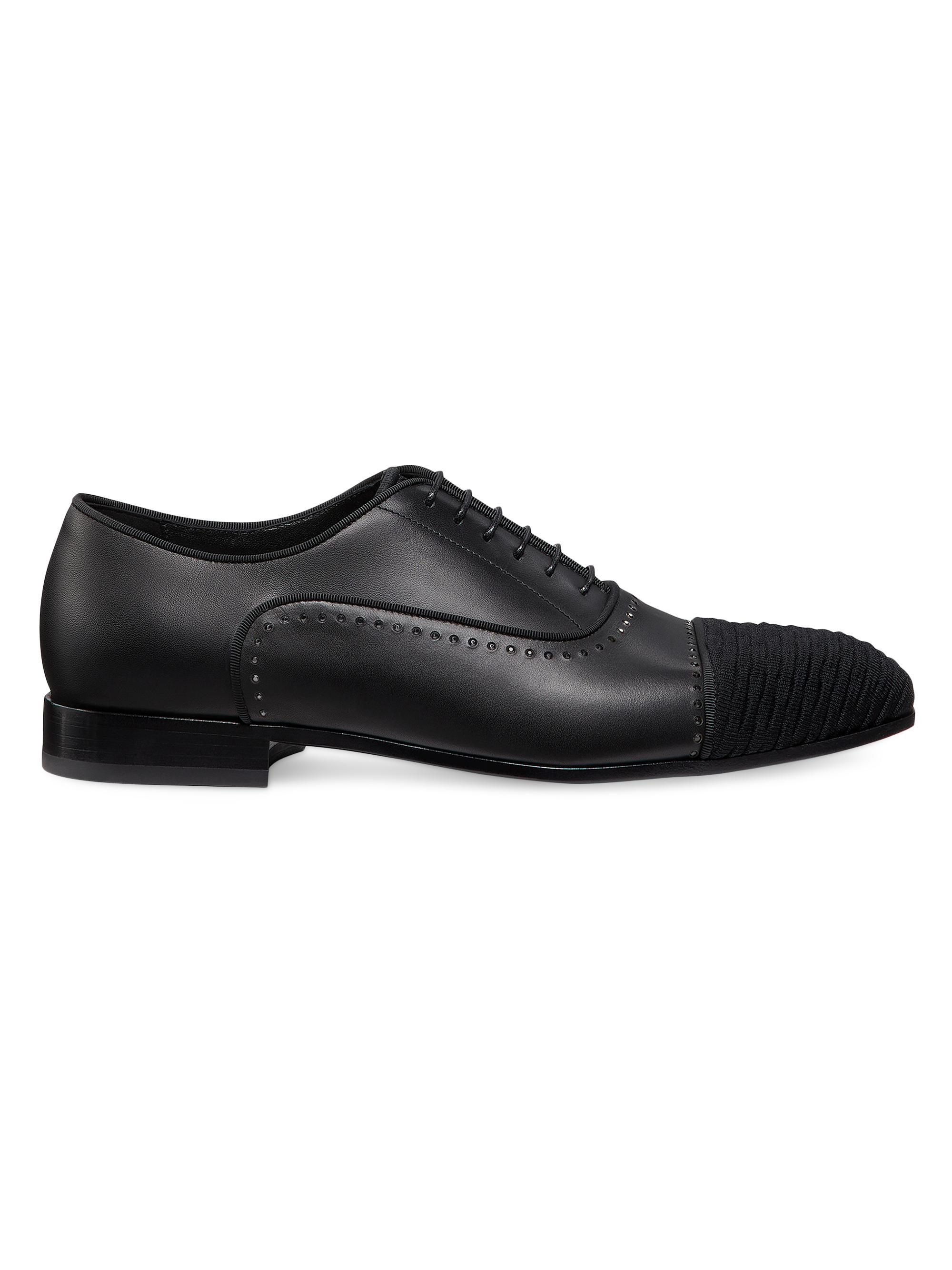 Stuart Weitzman Men's Premiere Party Leather Oxfords - Black