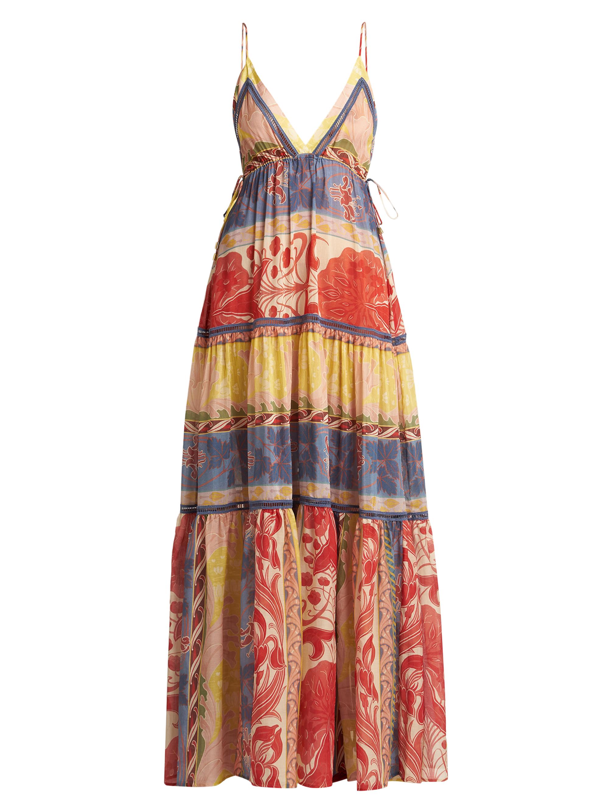 Etro Women's Patchwork Tiered Long Dress