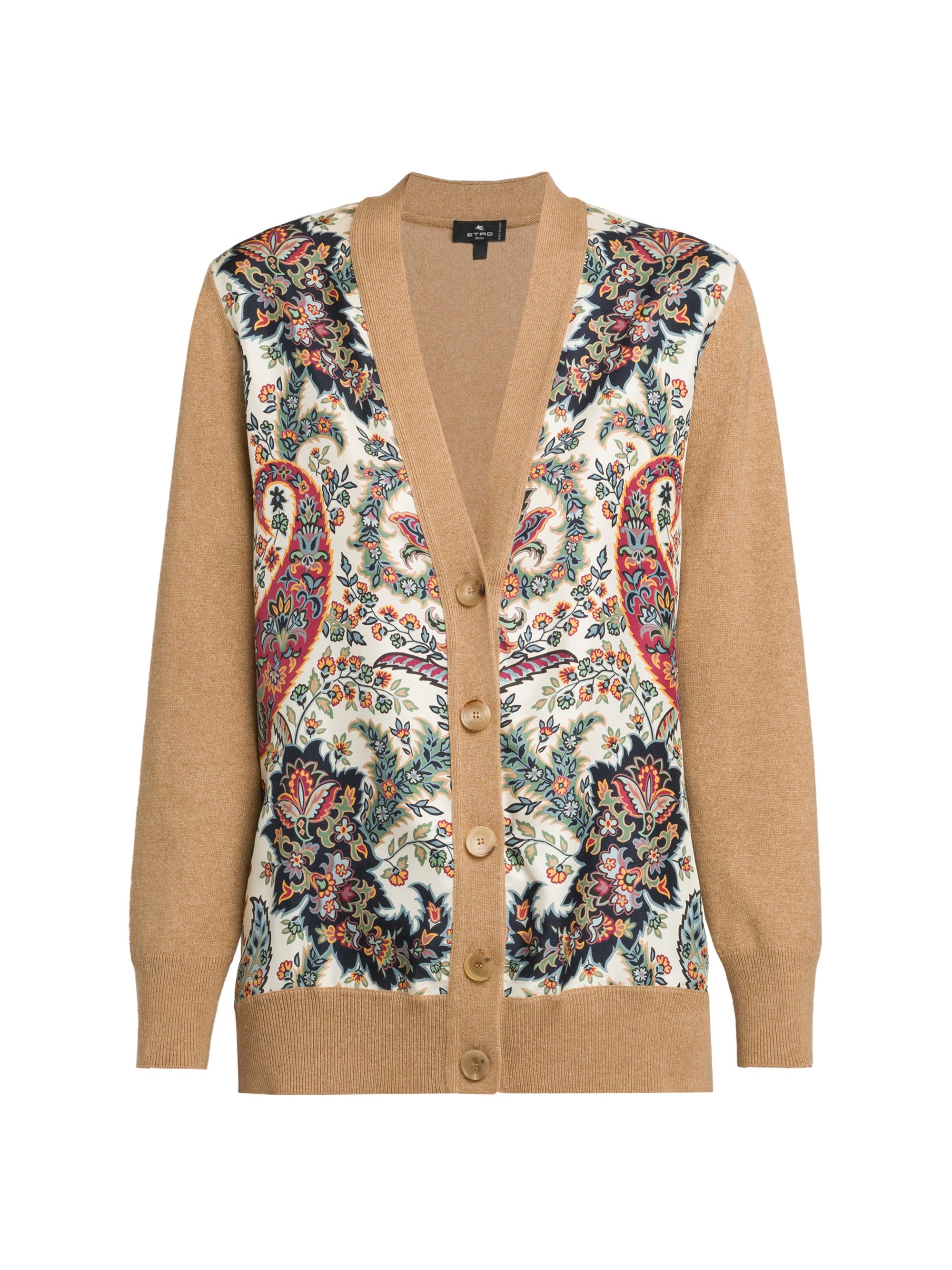 Etro Women's Paisley Silk V-Neck Cardigan