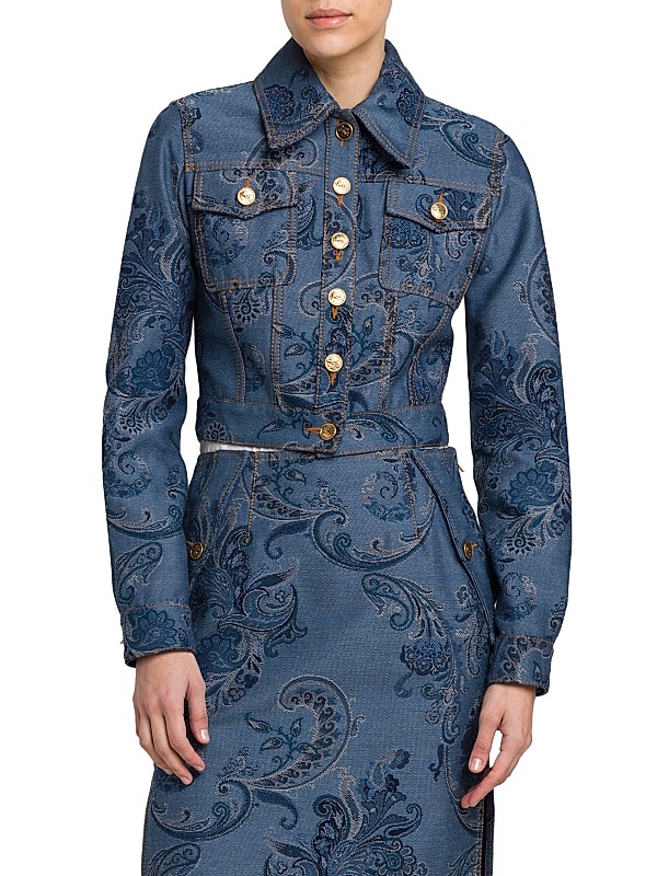 Shop Etro Paisley Denim Jacket | Saks Fifth Avenue Shop Etro Paisley Denim Jacket | Saks Fifth Avenue