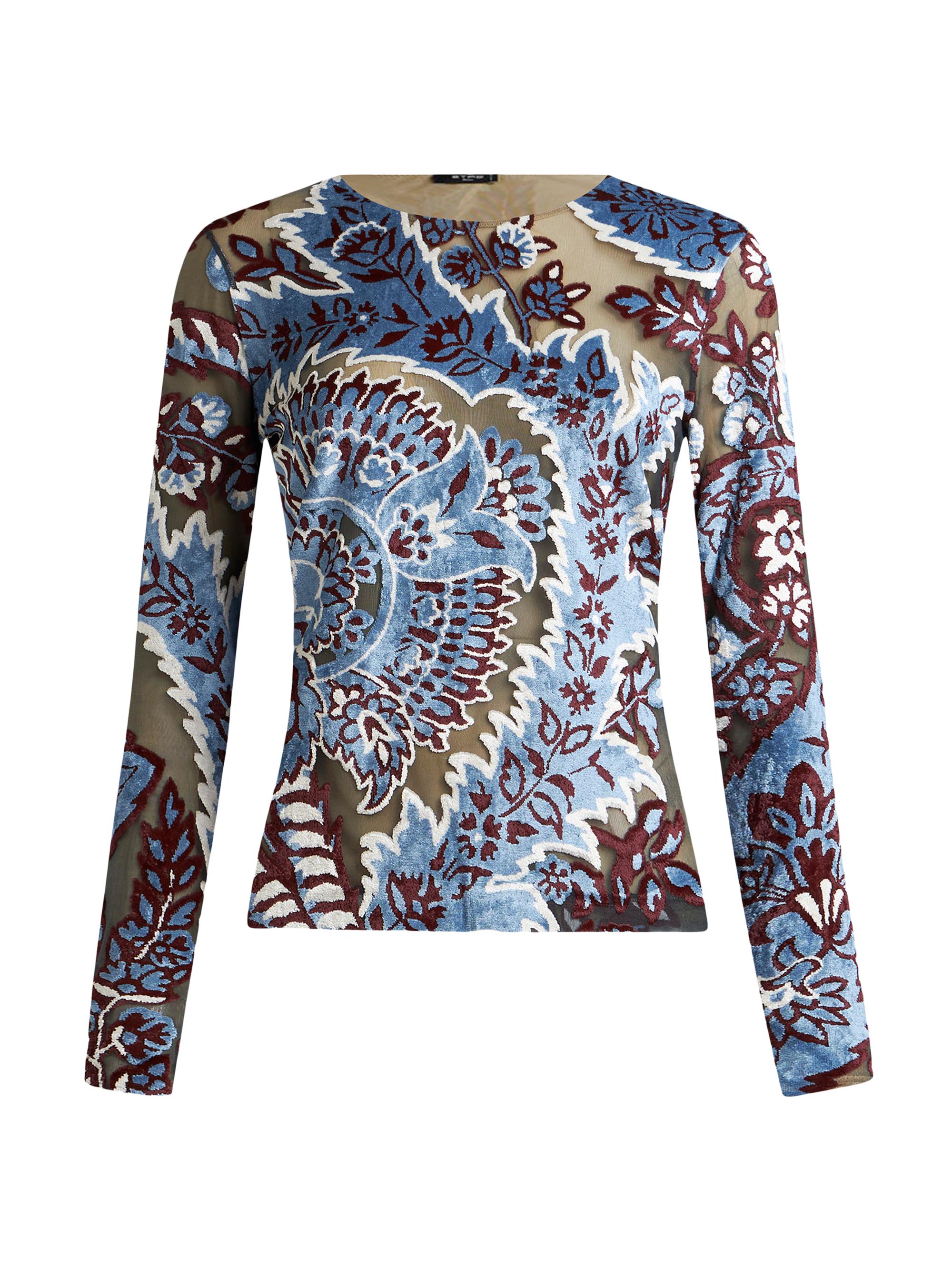 Etro Women's Floral Fitted Long-Sleeve Top