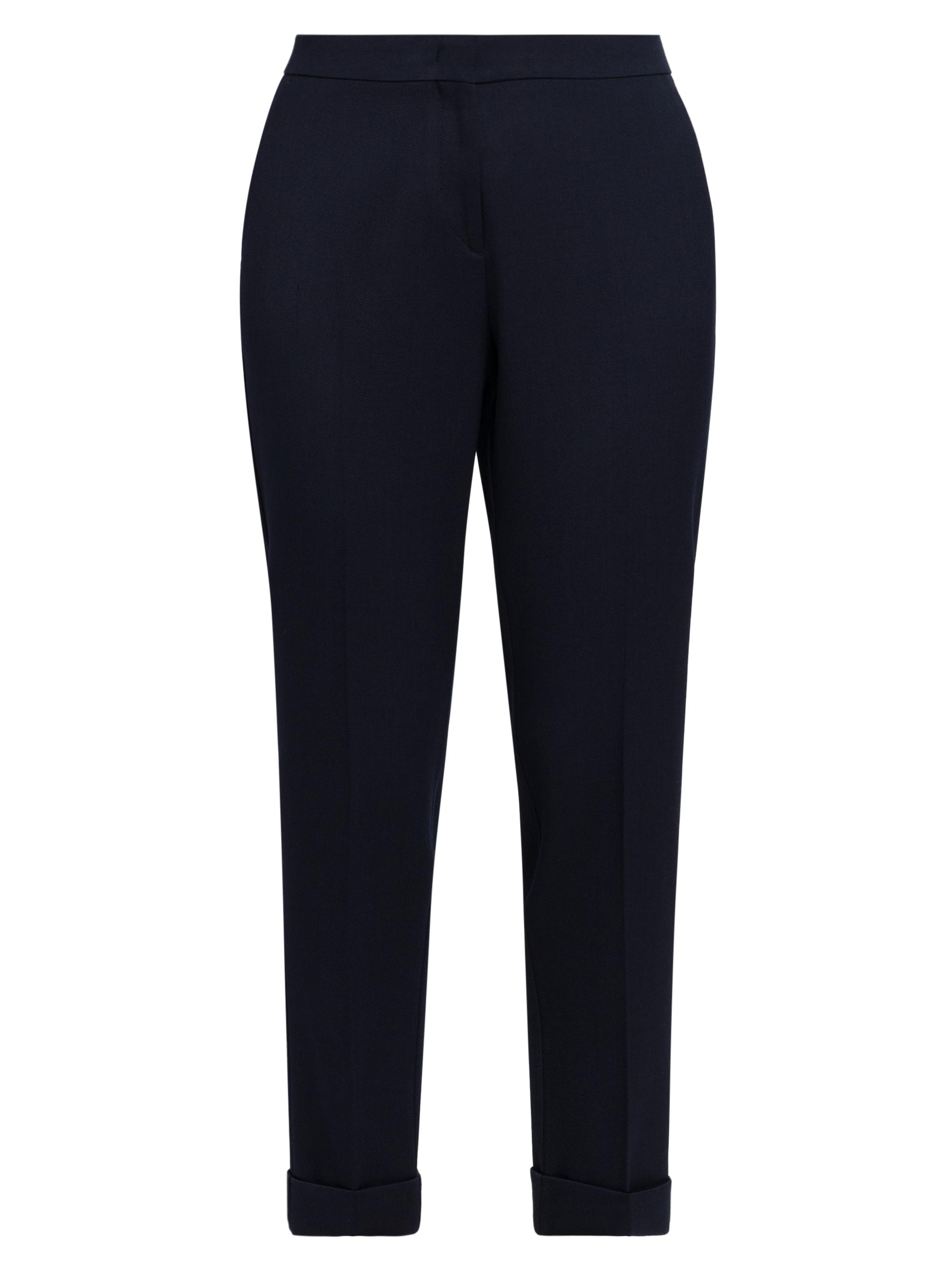 Etro Women's Cuffed Stretch Wool Trousers - Dark Blue