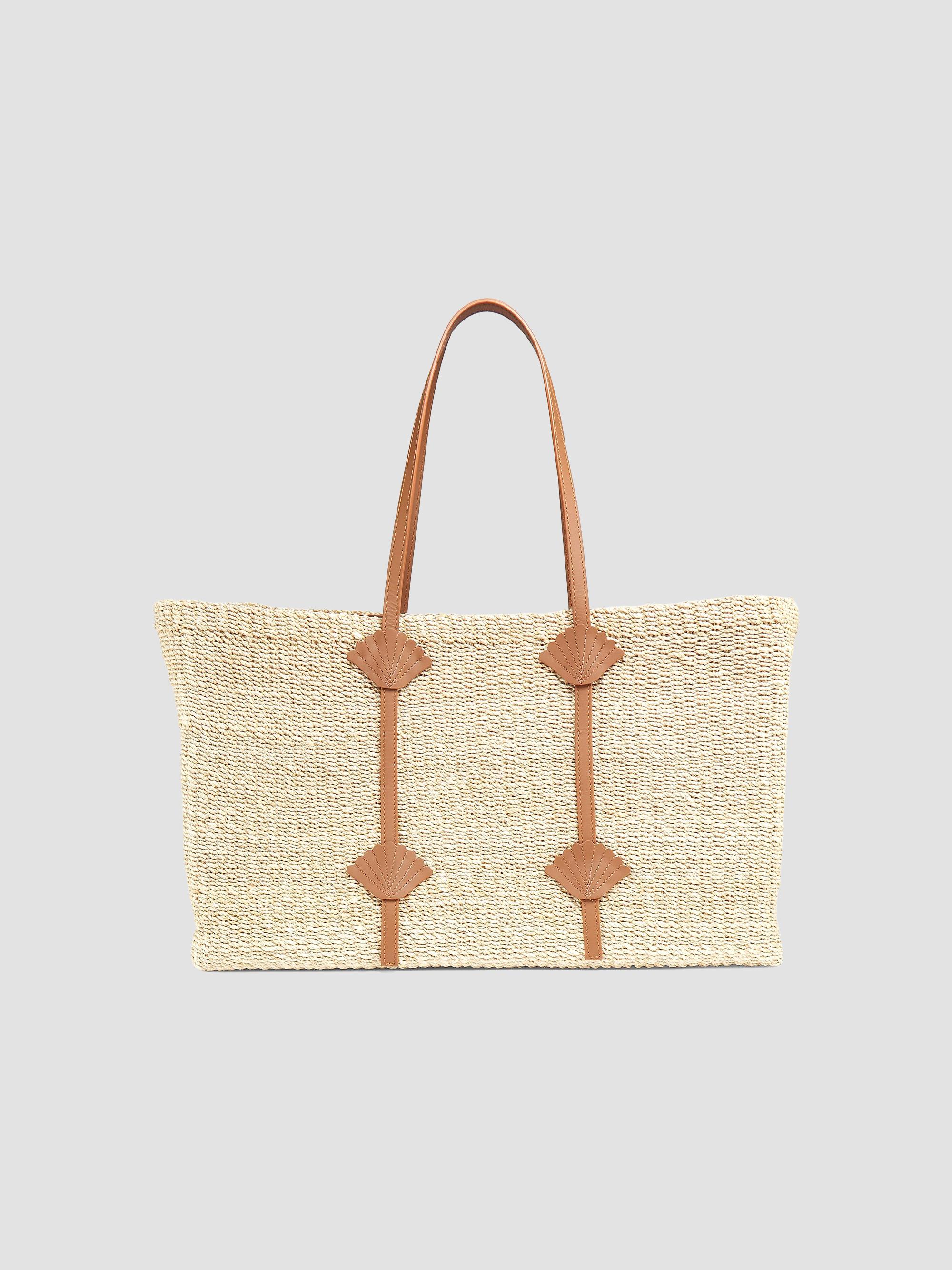 Poolside Women's St. Tropez Handwoven Straw Tote Bag - Natural - Women's Bags