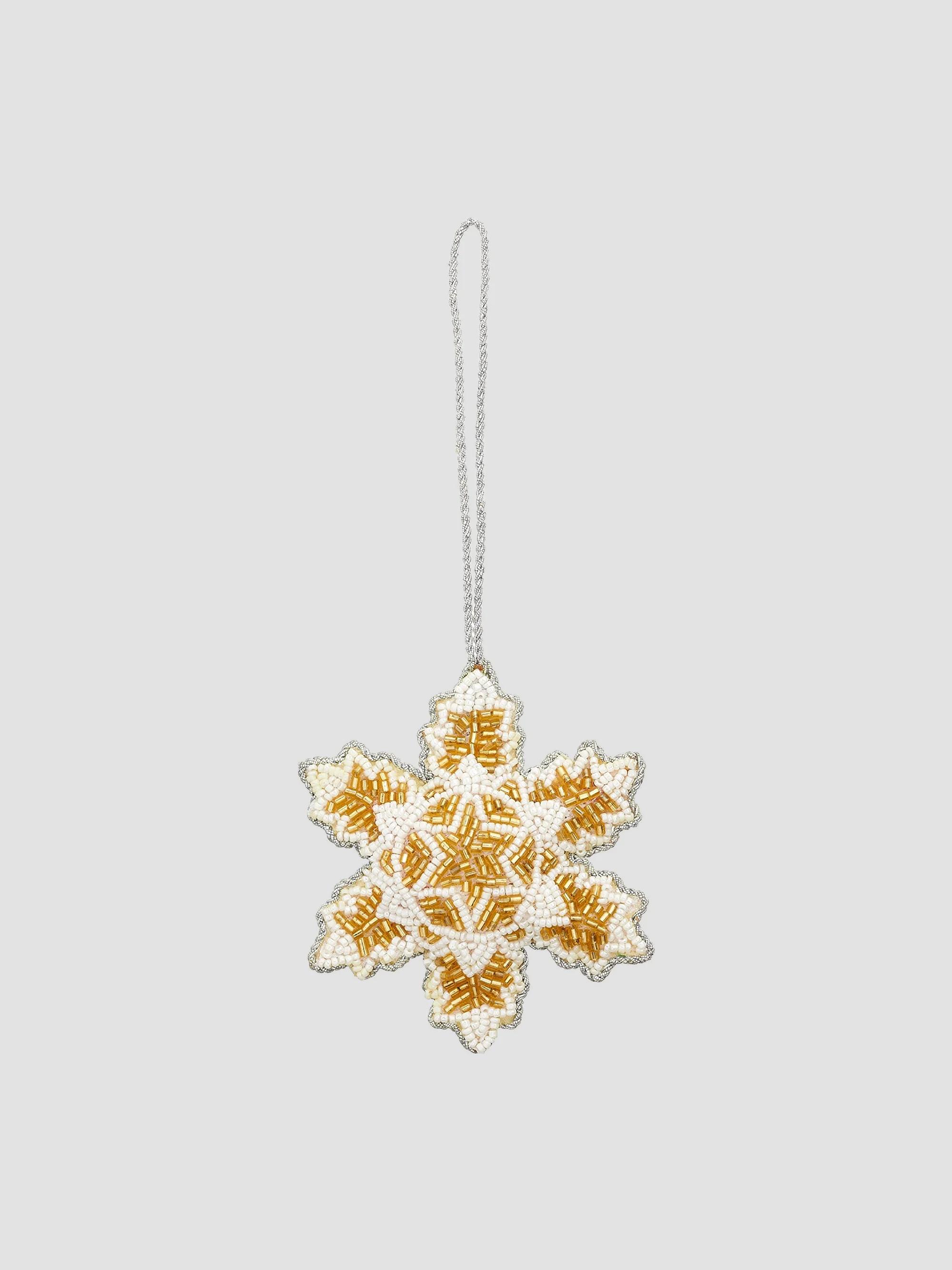 Sudha Pennathur Beaded Snowflake Ornament | Saks Fifth Avenue