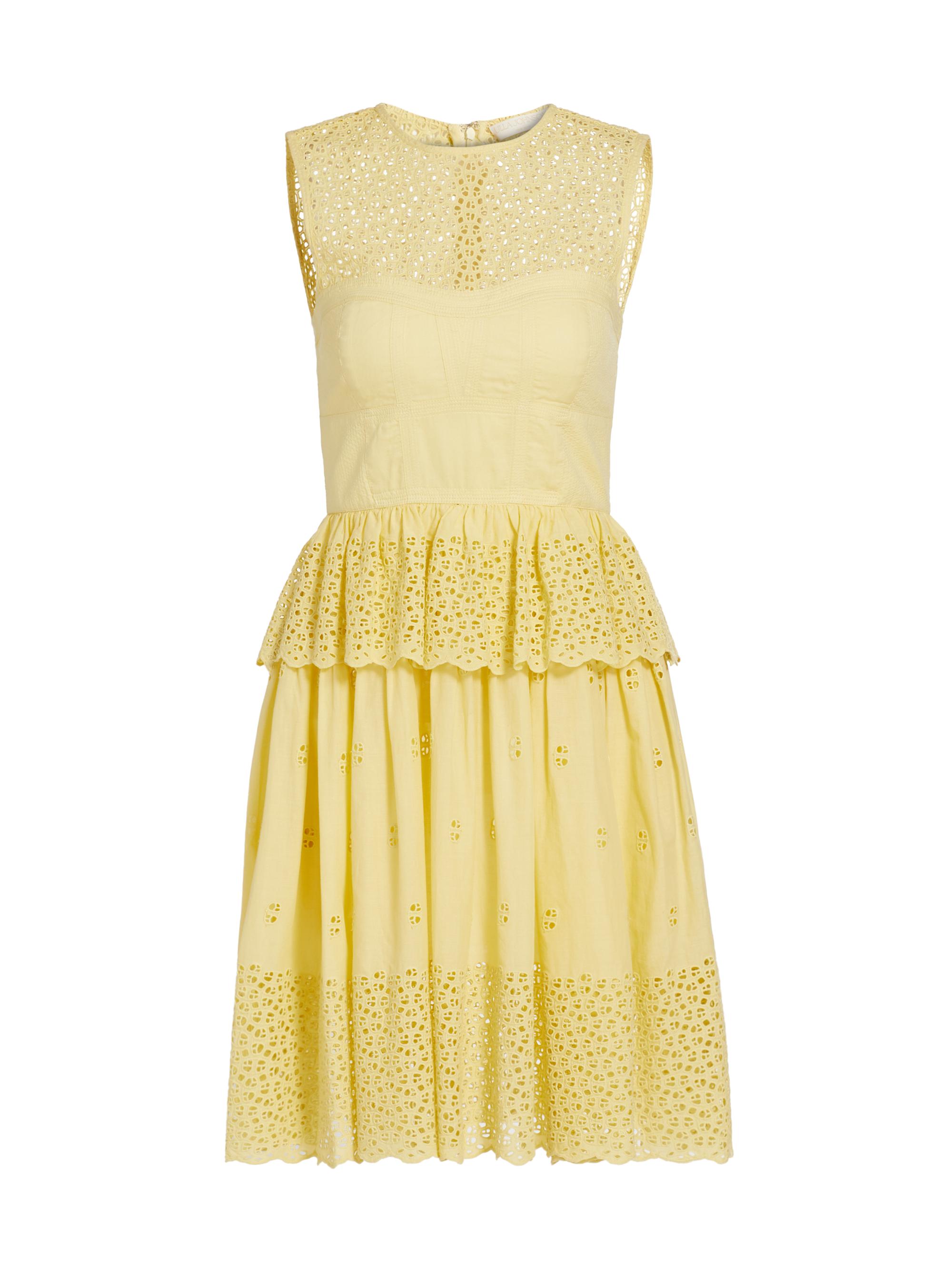 Ulla Johnson Women's Jessica Geometric Eyelet Cotton Minidress - Chantilly