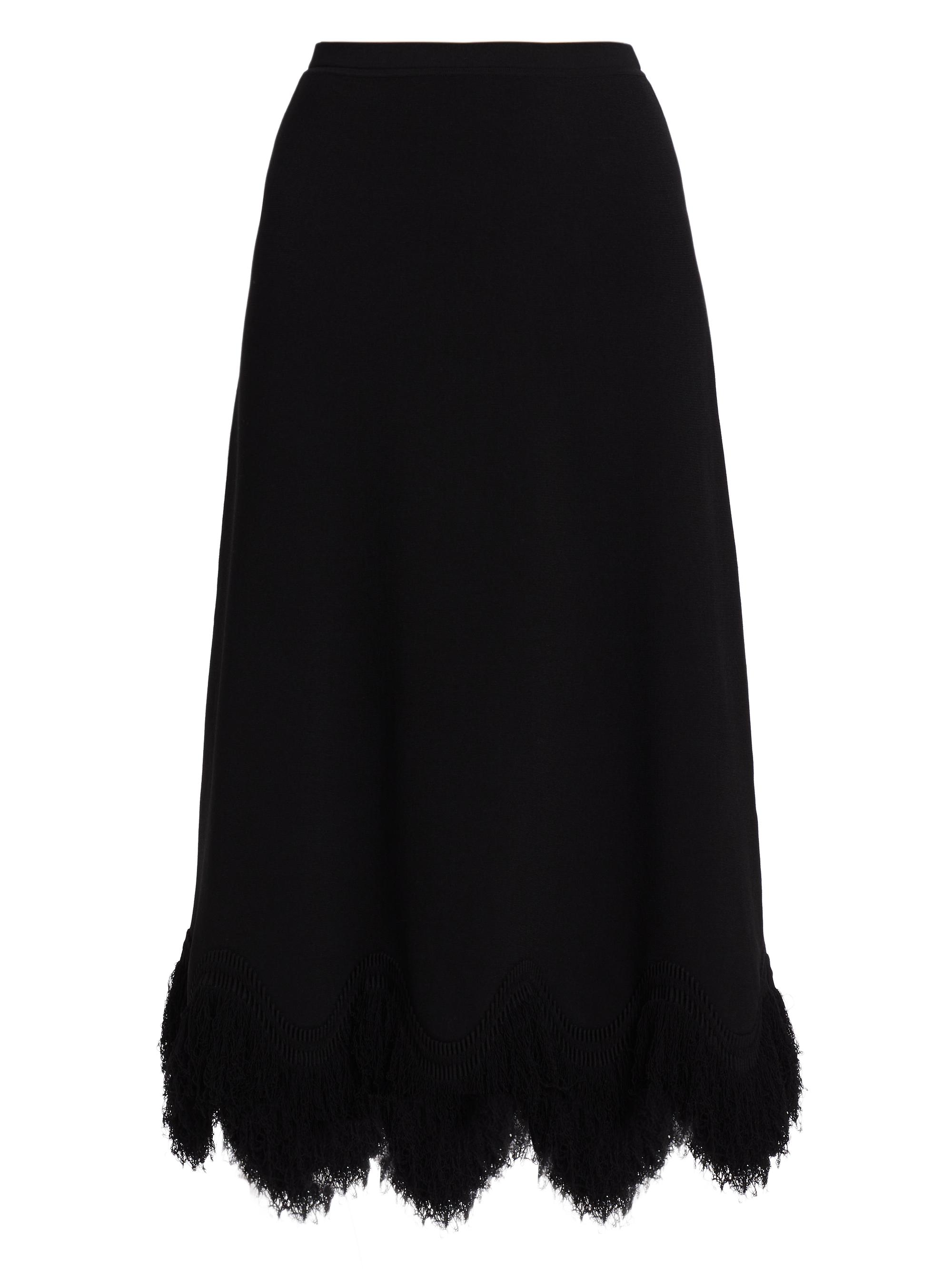 Ulla Johnson Women's Paulina Fringe Knit Maxi-Skirt - Onyx
