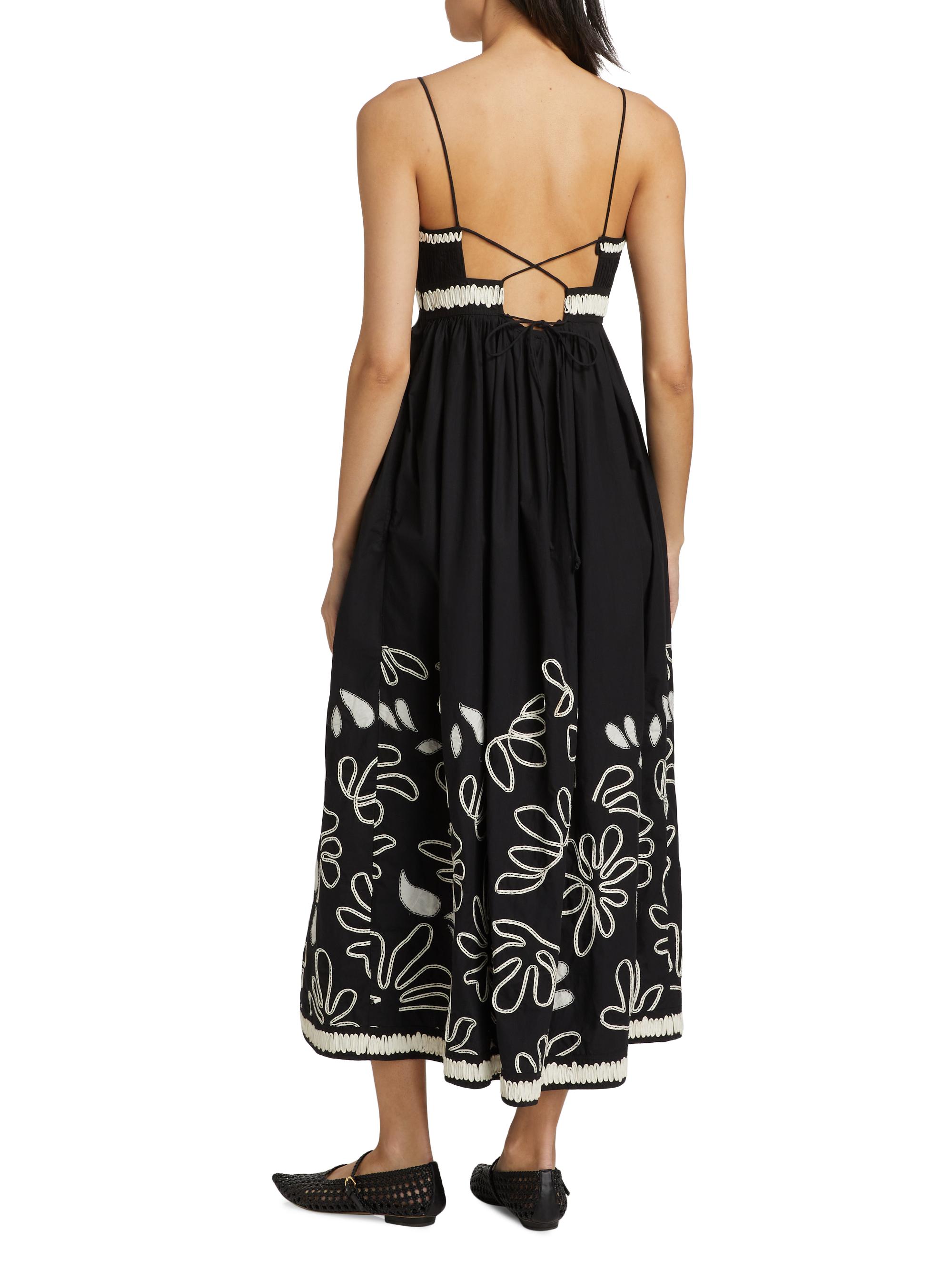 Ulla Johnson Hollis Bloom Ribbon-Embroidered Cotton Midi-Dress | Saks Fifth  Avenue