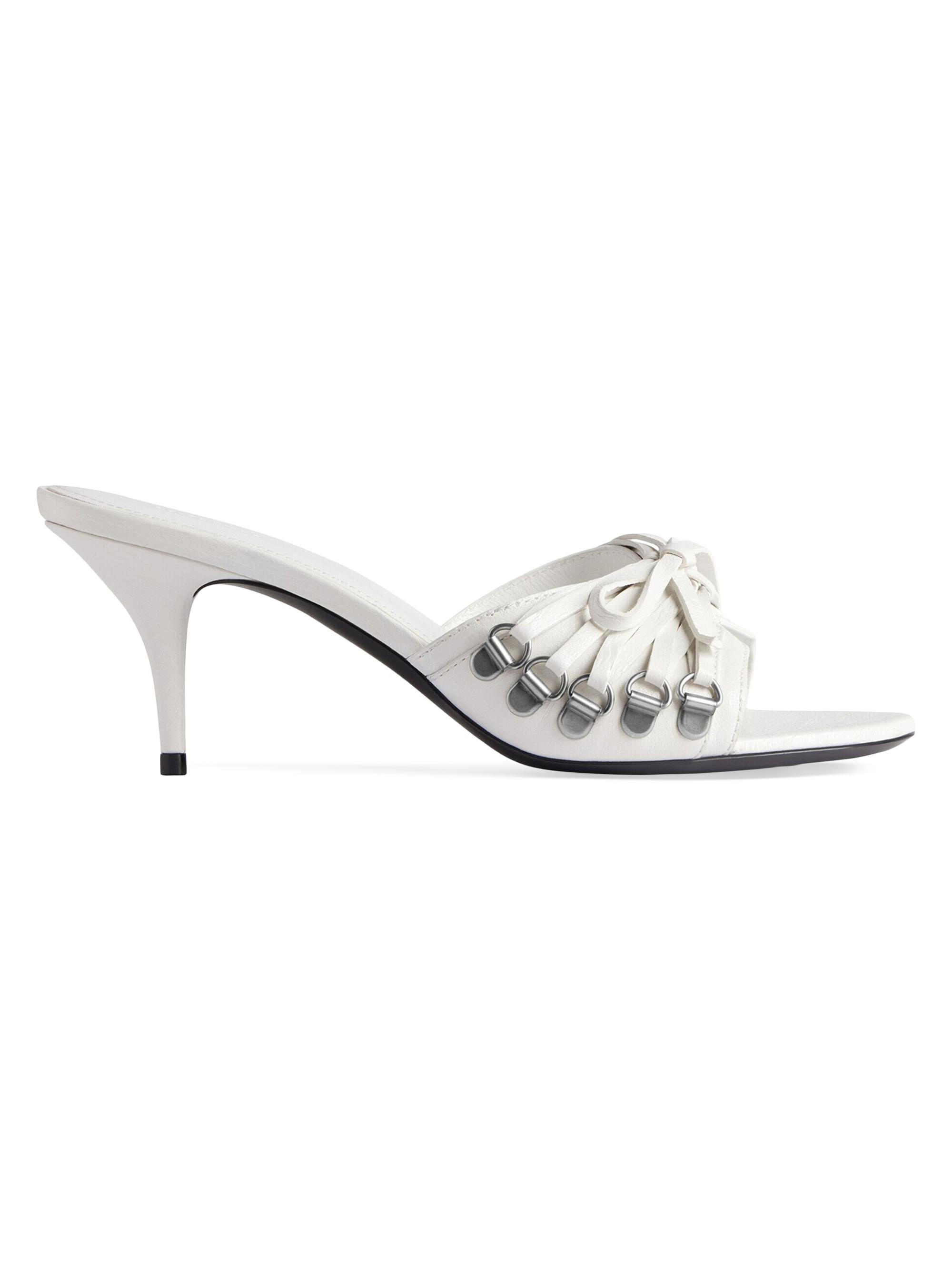 Balenciaga Women's Cagole Sandals with Corset - Optic White