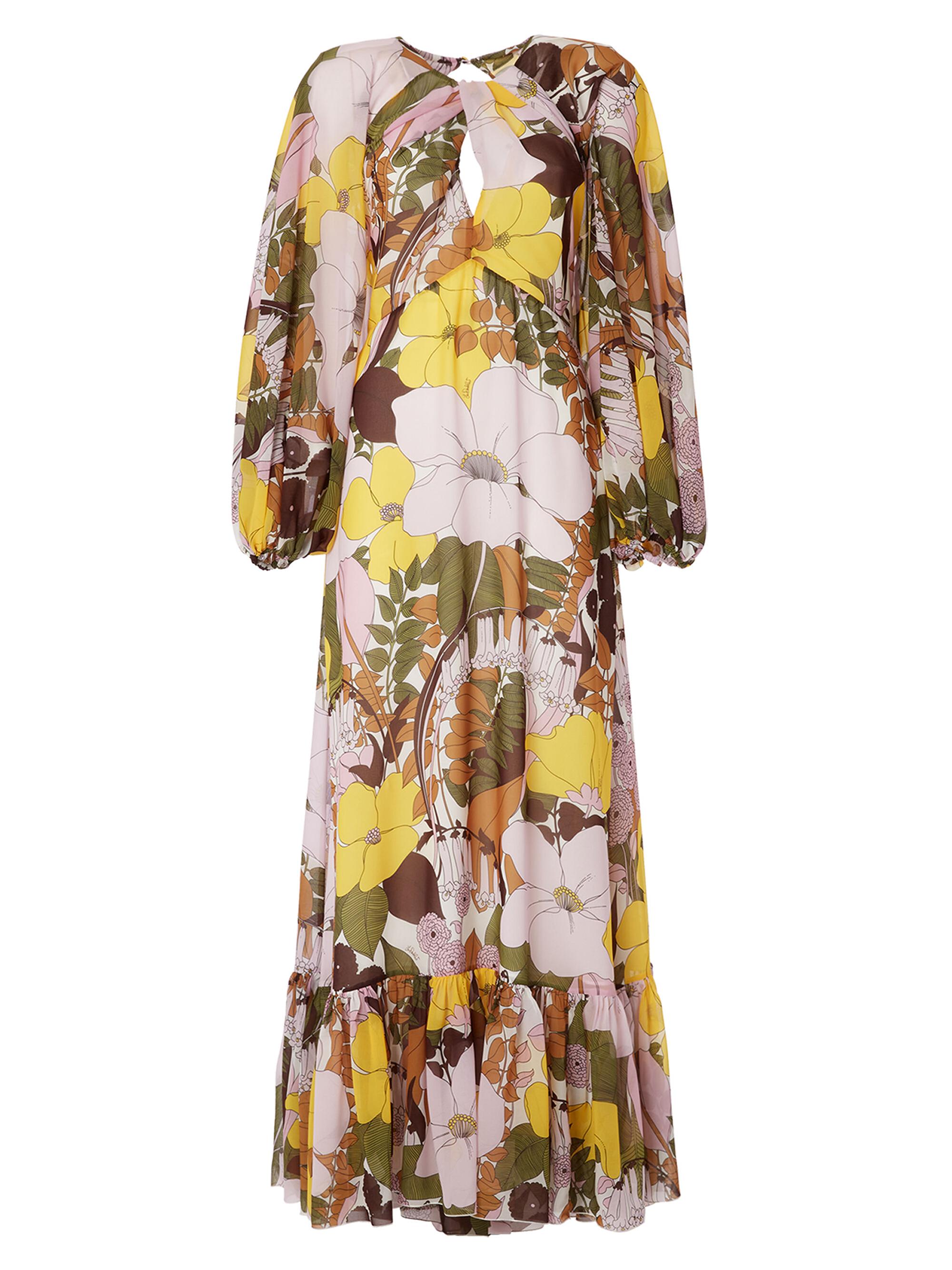 La DoubleJ Women's Eve Dress - Big Flower Rose Pink