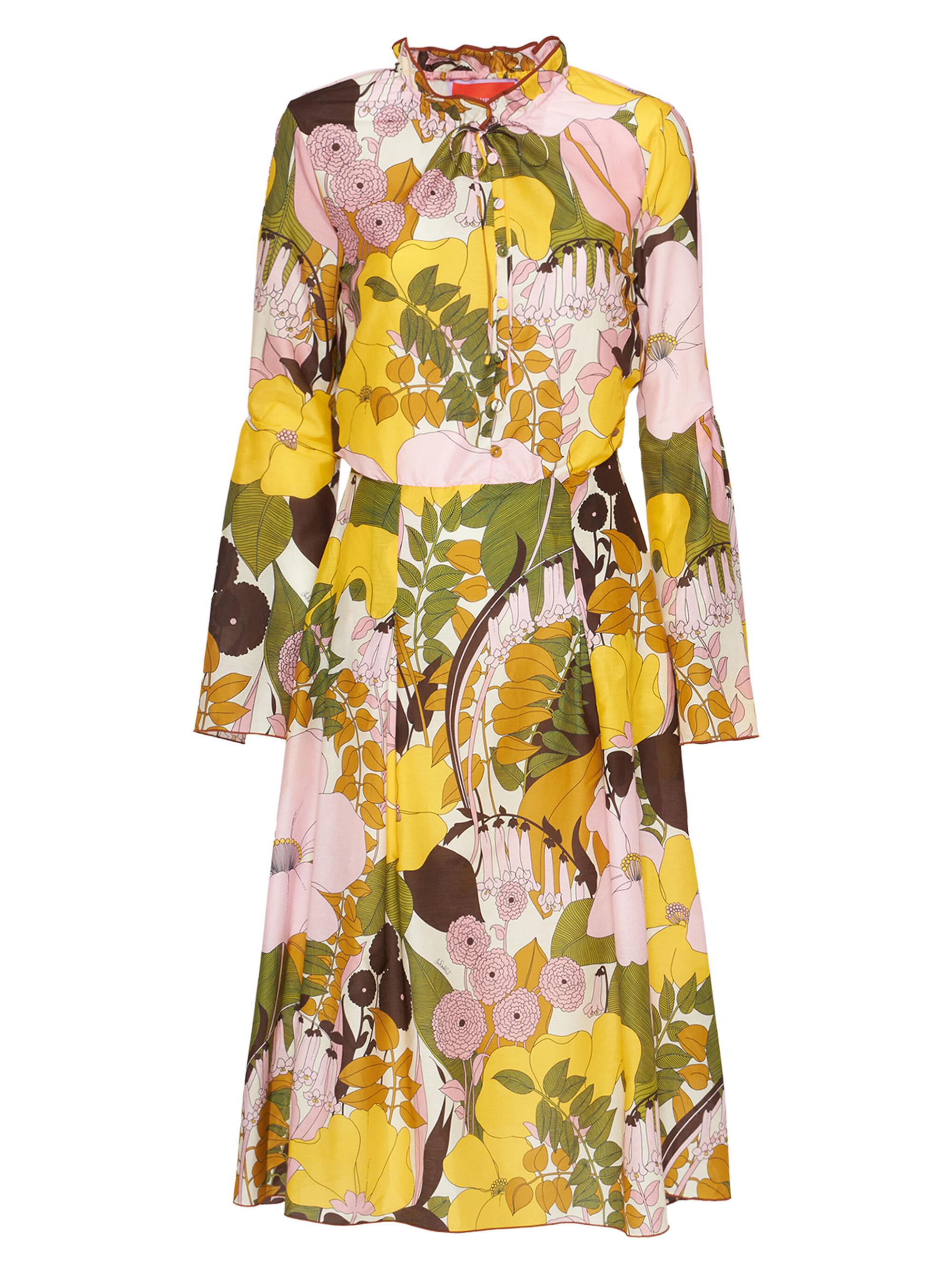 La DoubleJ Women's Casanova Midi Dress - Rose Pink Yellow