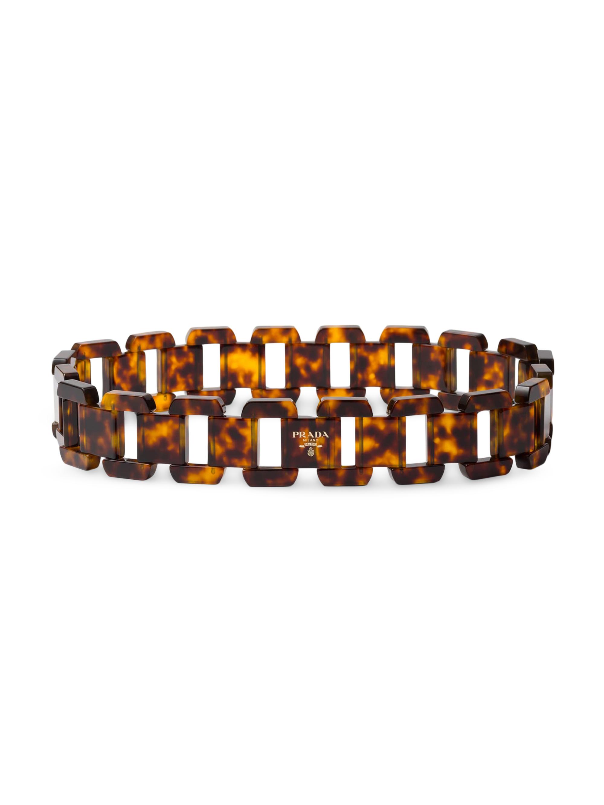 Prada Women's Plexiglas Belt - Brown