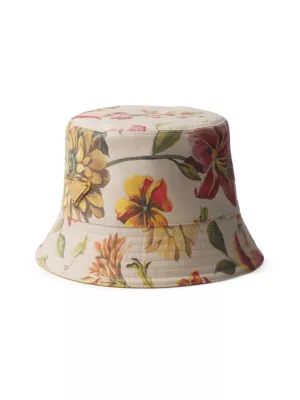 ETRO KIDS floral-print cotton bucket hat - Purple