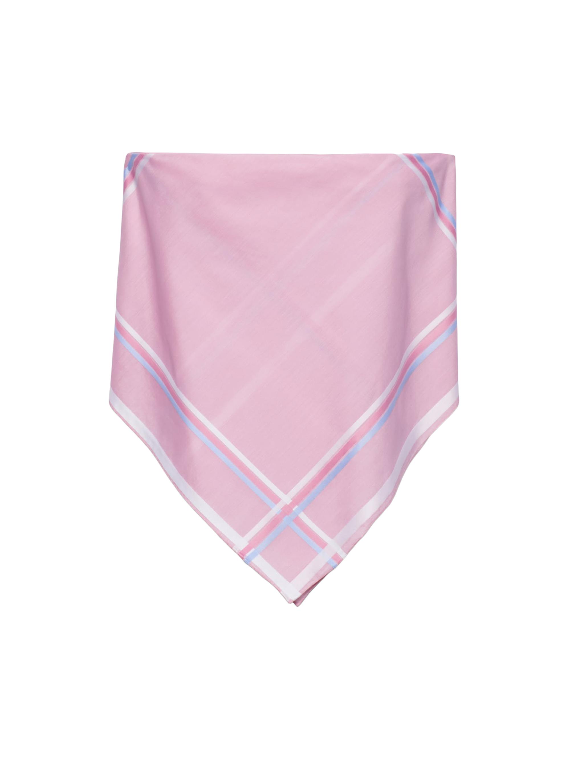 Prada Women's Printed Cotton Bandana Top - Pink