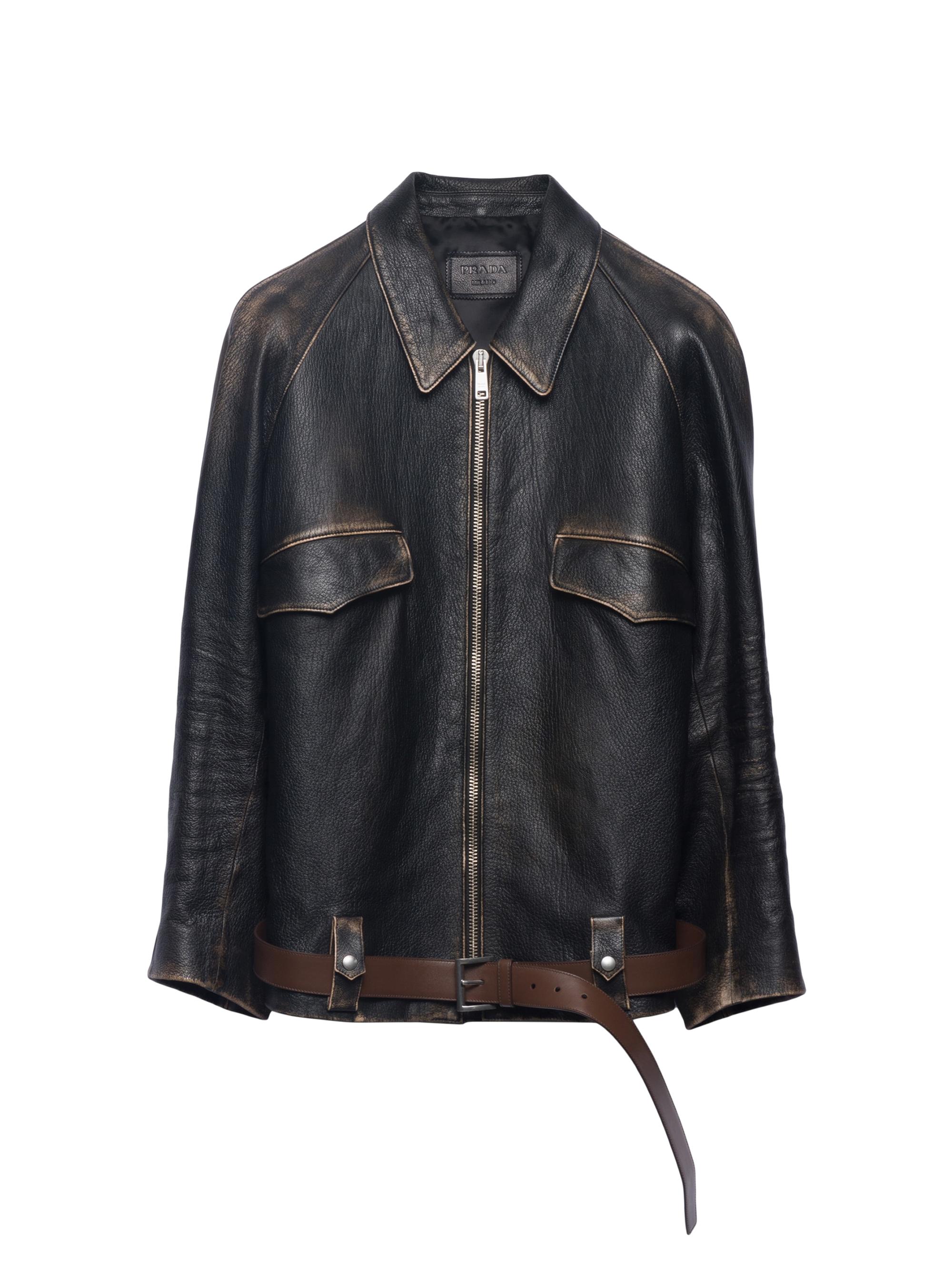 Prada Leather Biker Jacket | Saks Fifth Avenue