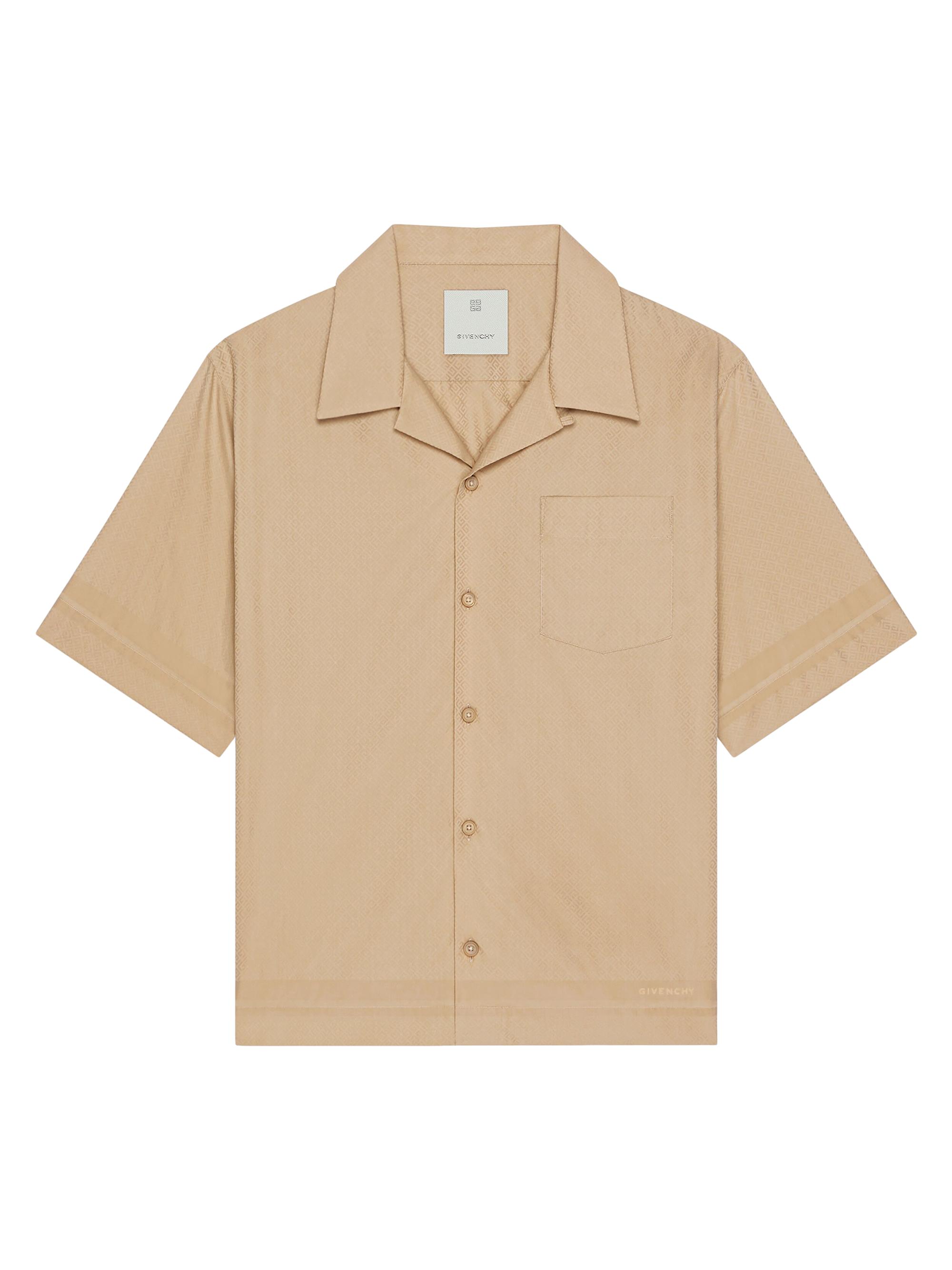 Givenchy Men's Plage Boxy Fit Shirt in 4G Cotton - Beige