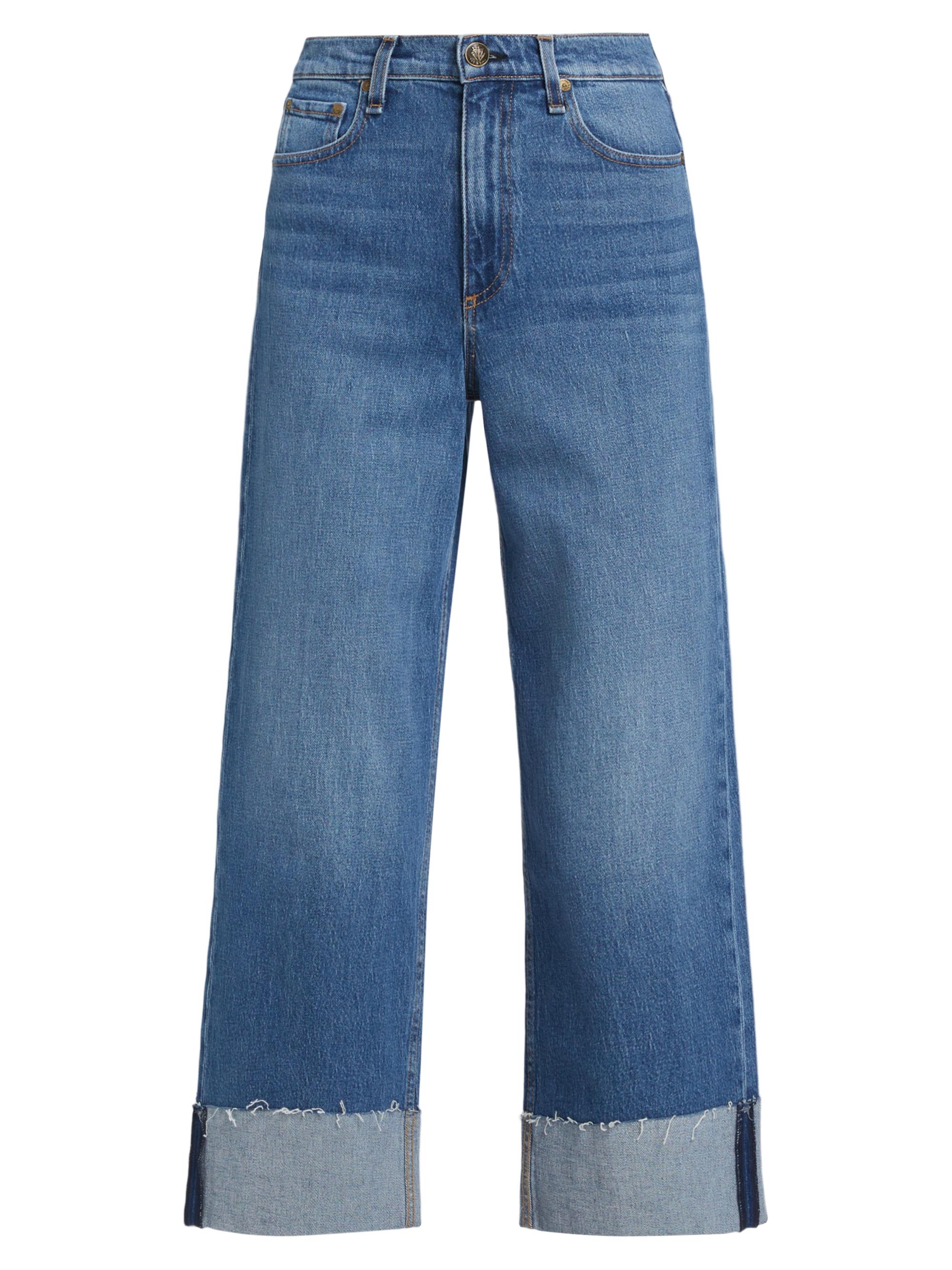 Jean Crop Taille Haute Rag & Bone Hana - Taille 24, Brut, Poignets Défaits, Neuf Avec étiquette