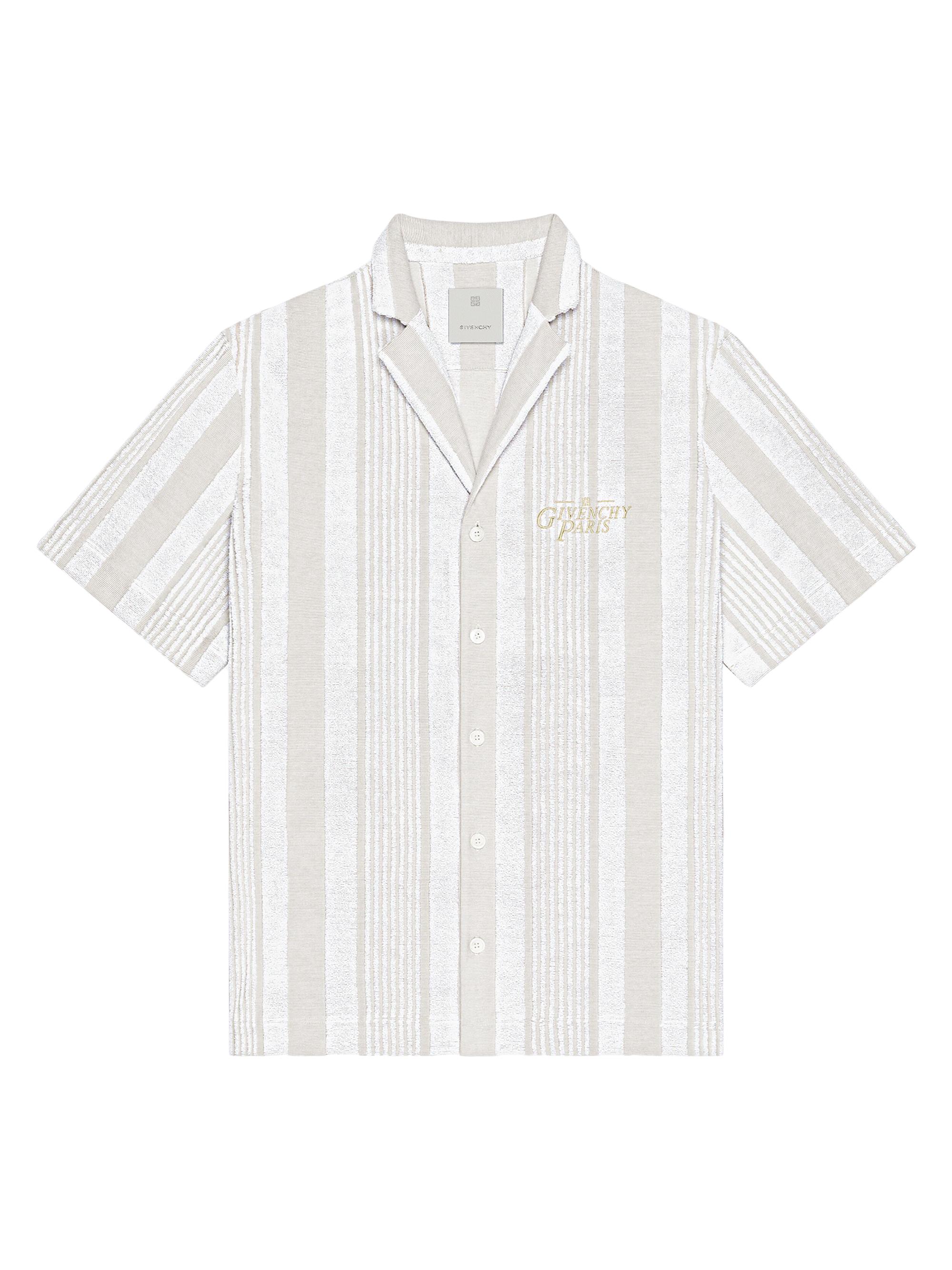 Givenchy Men's Plage Boxy Fit Shirt in Cotton Toweling - White