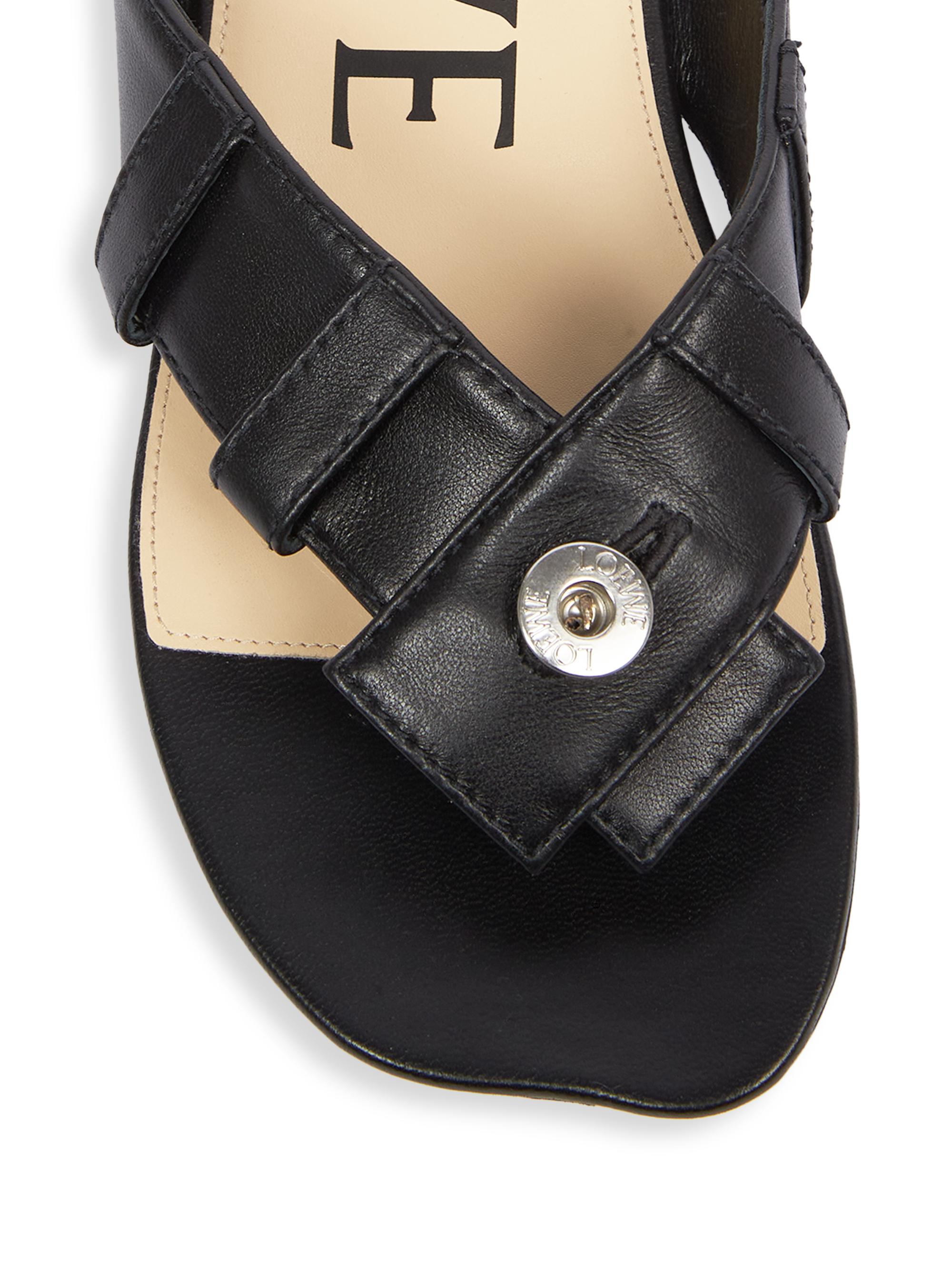 LOEWE Toy Panta Leather Sandals | Saks Fifth Avenue