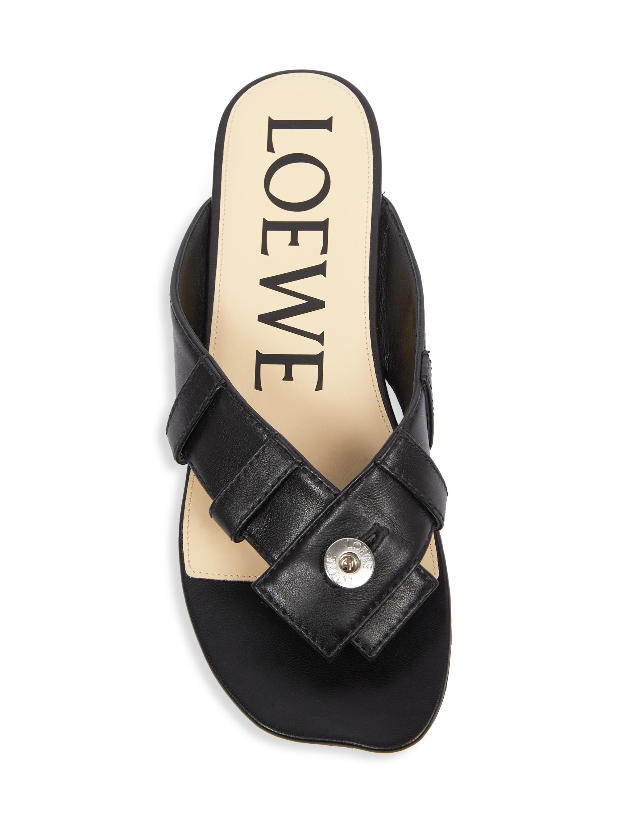 LOEWE ブラックパンプス LOEWE Toy Panta Leather Sandals | Saks Fifth Avenue