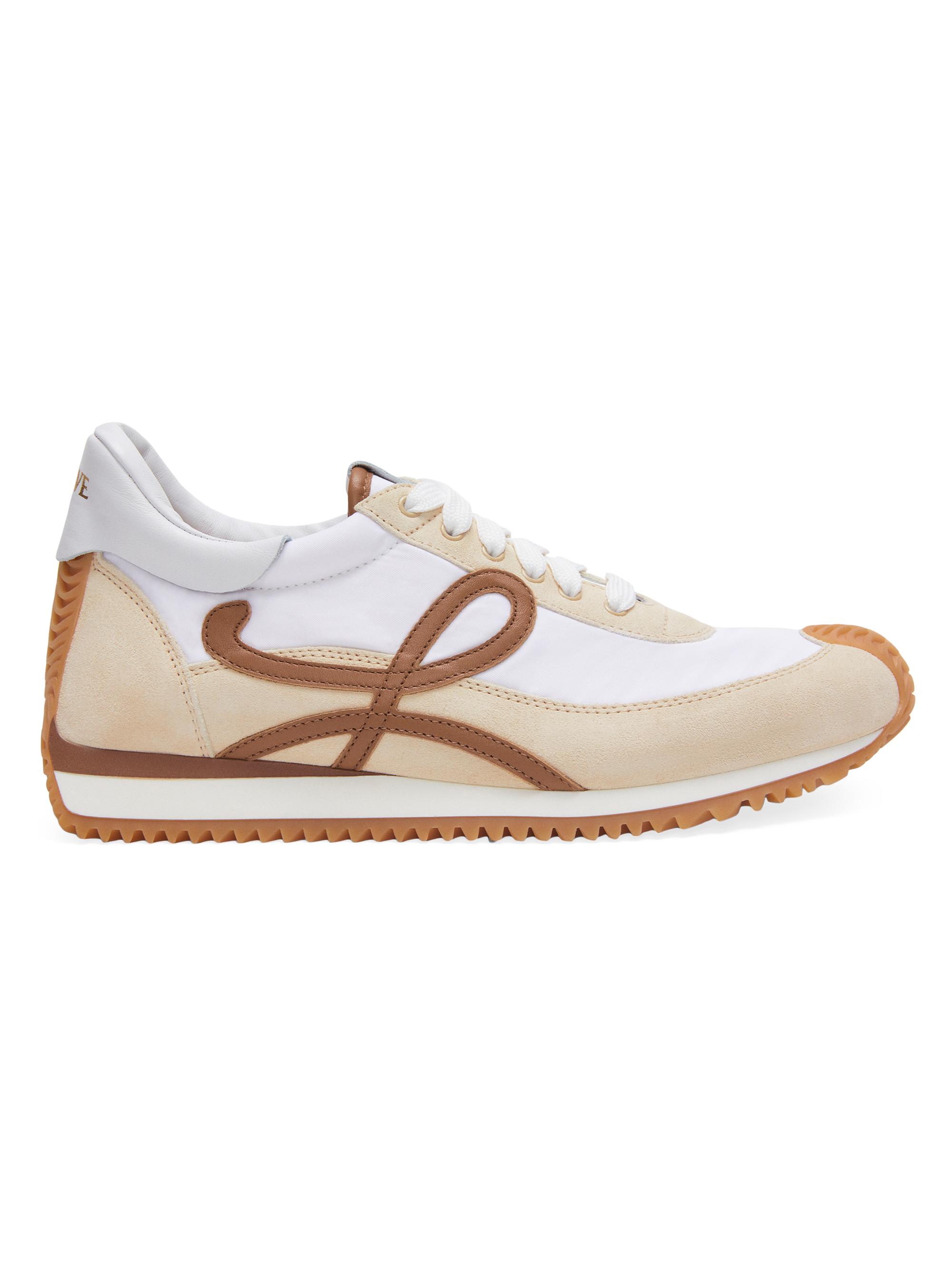 LOEWE Women's Flow Runner Leather Sneakers - Chocolate Almost Optic
