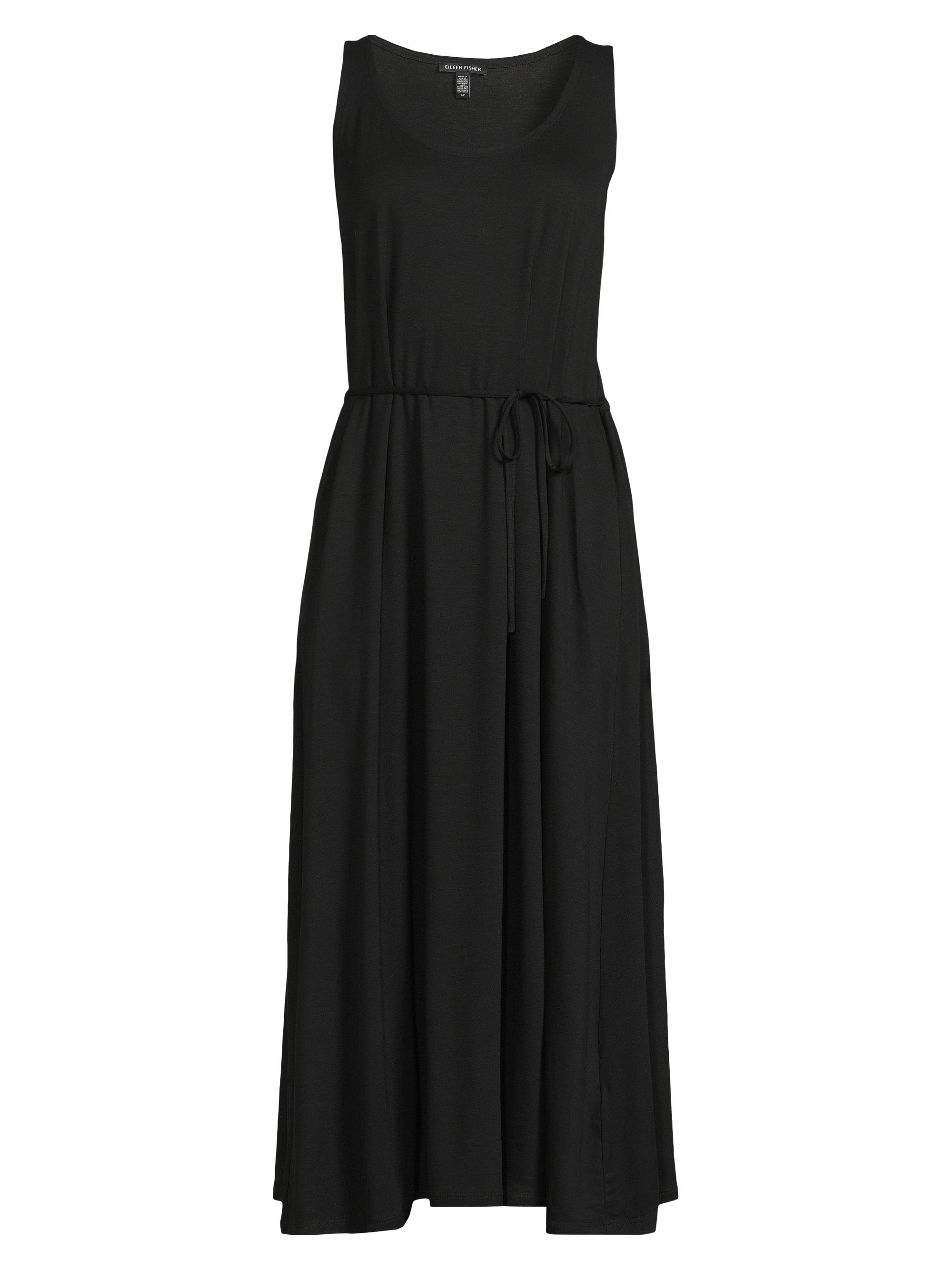 Eileen Fisher Women's Jersey Scoopneck Midi-Dress - Black