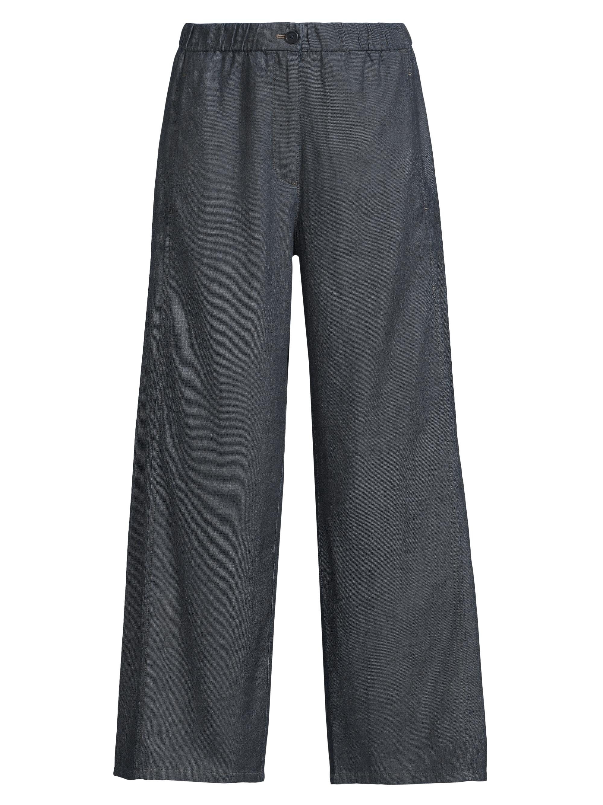 Eileen Fisher Women's Cotton Wide-Leg Crop Pants - Denim