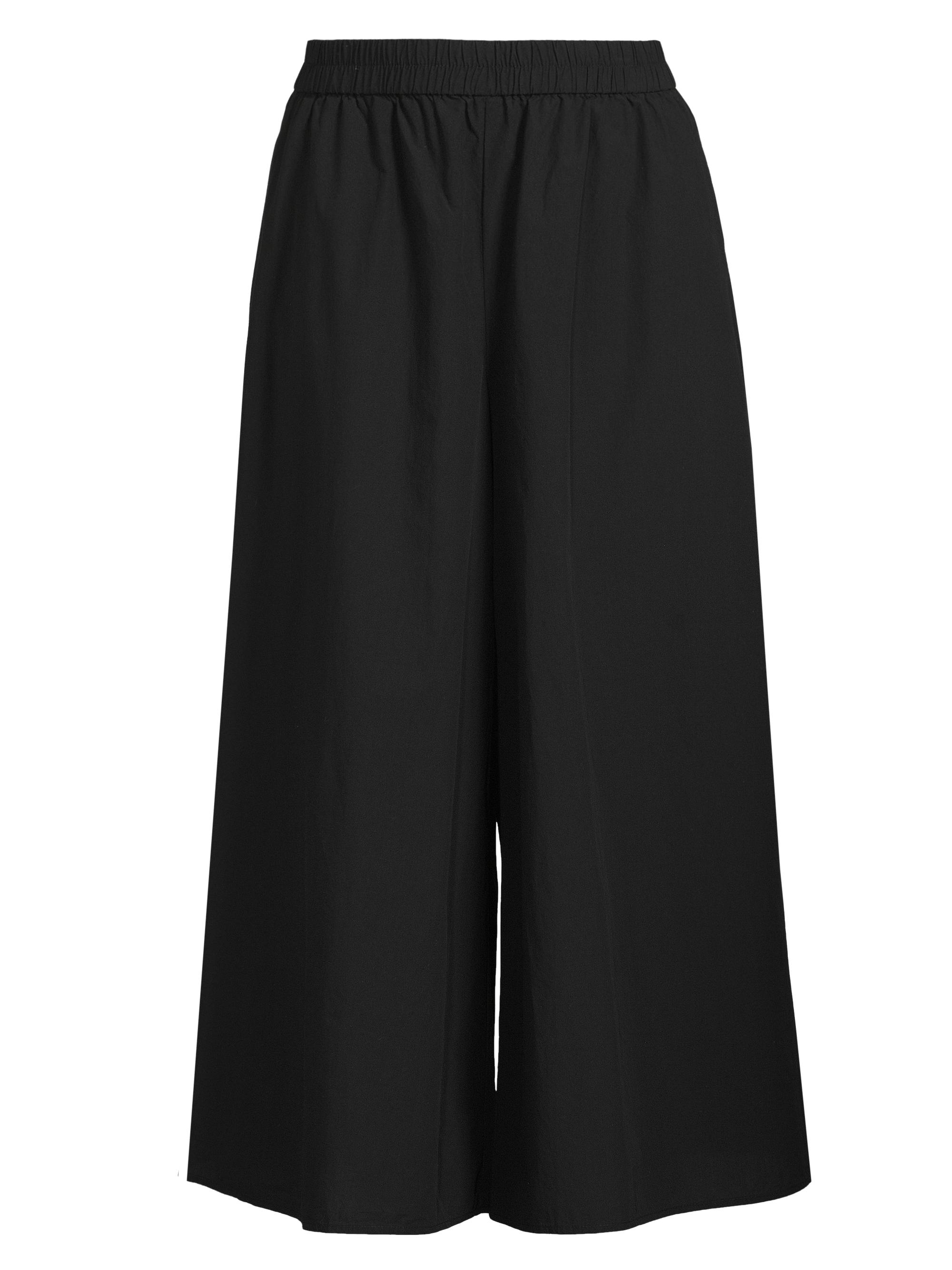 Eileen Fisher Women's Cotton Wide-Leg Crop Pants - Black