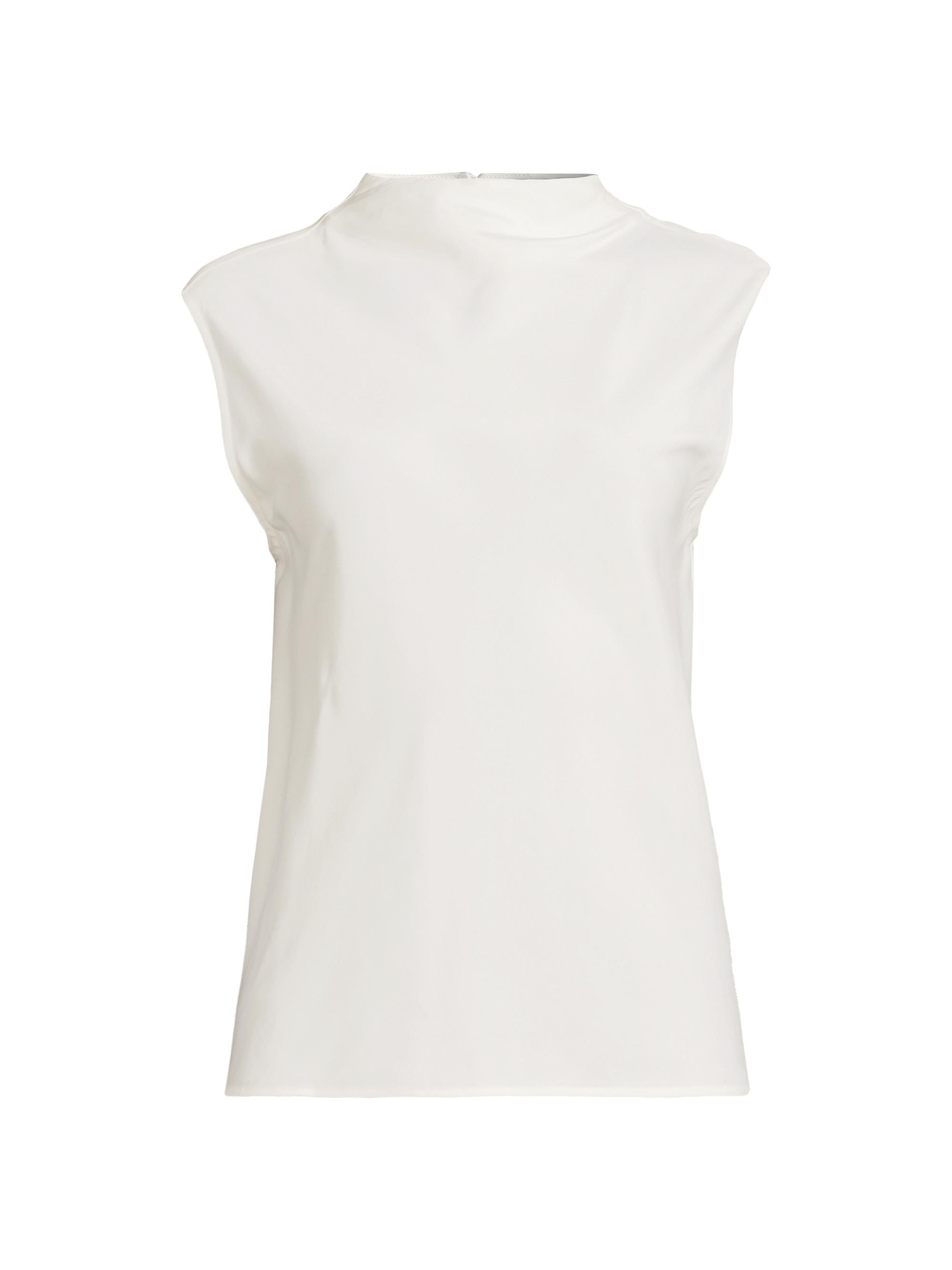Rue Sophie Women's Augusta Mock Turtleneck Sleeveless Top - Alabaster