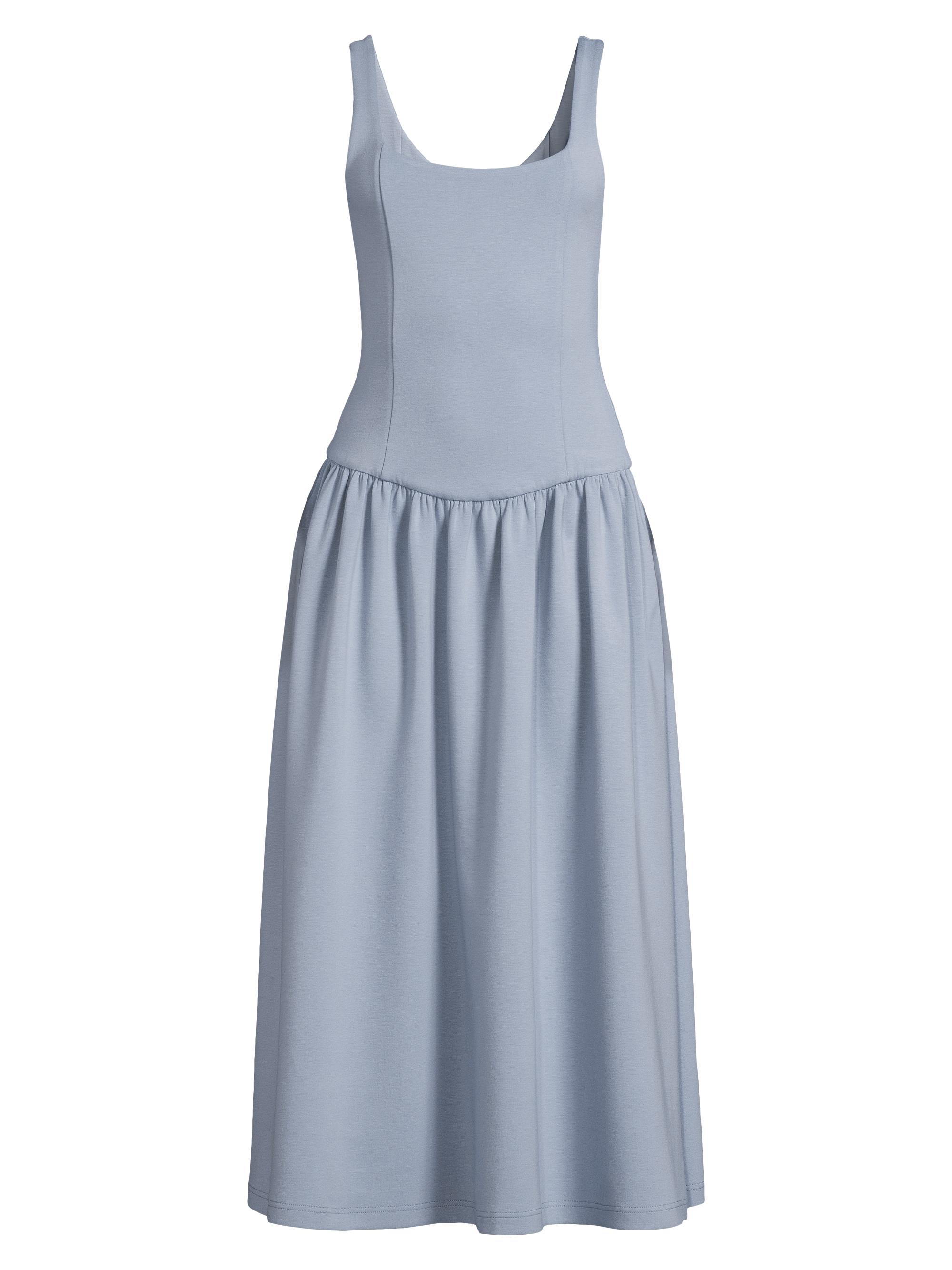 Rue Sophie Women's Blaire Drop-Waist Knit Midi-Dress - Blue Fog