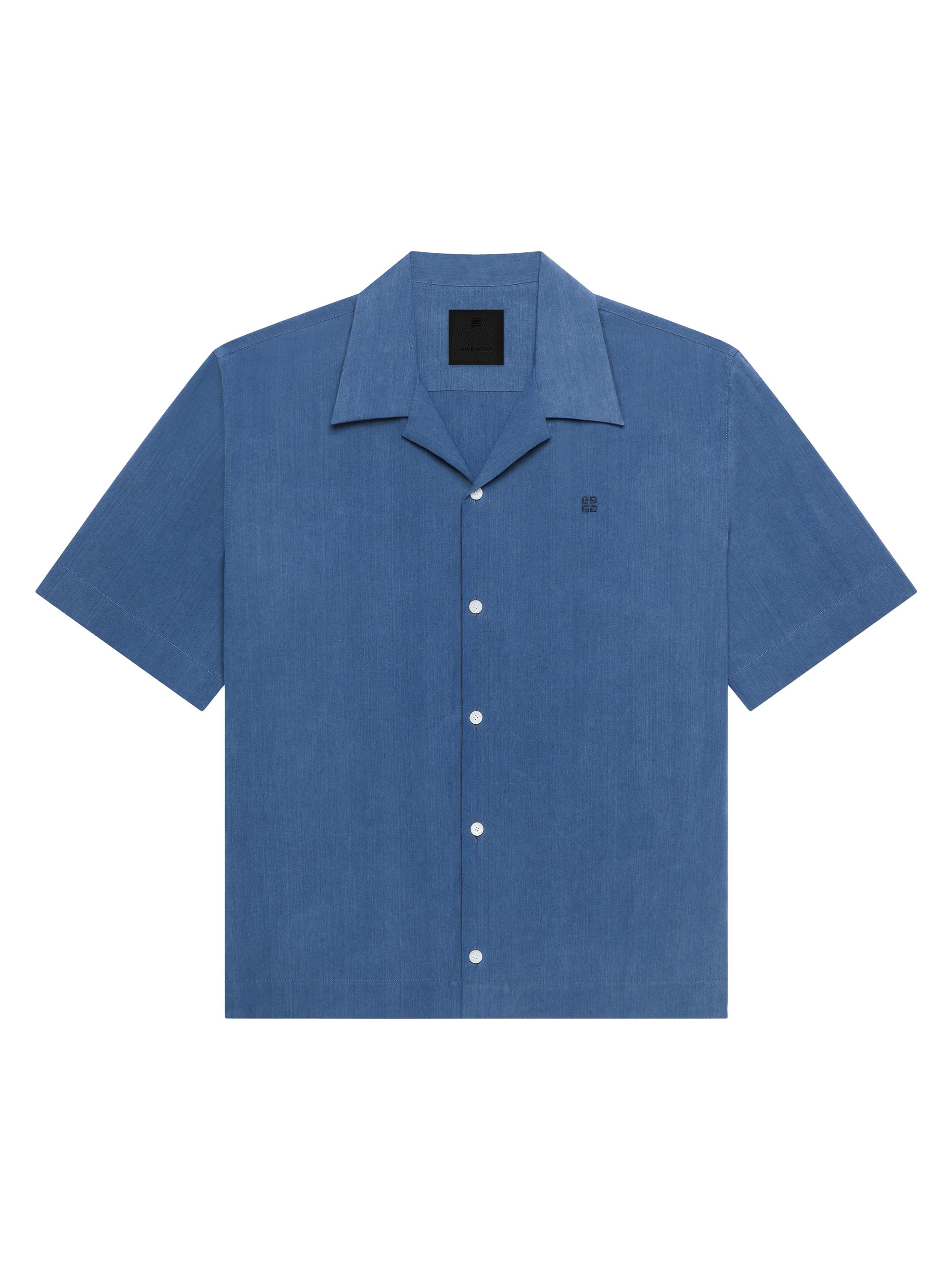 Givenchy Men's Plage Shirt in Ozone Washed Denim Chambray - Blue
