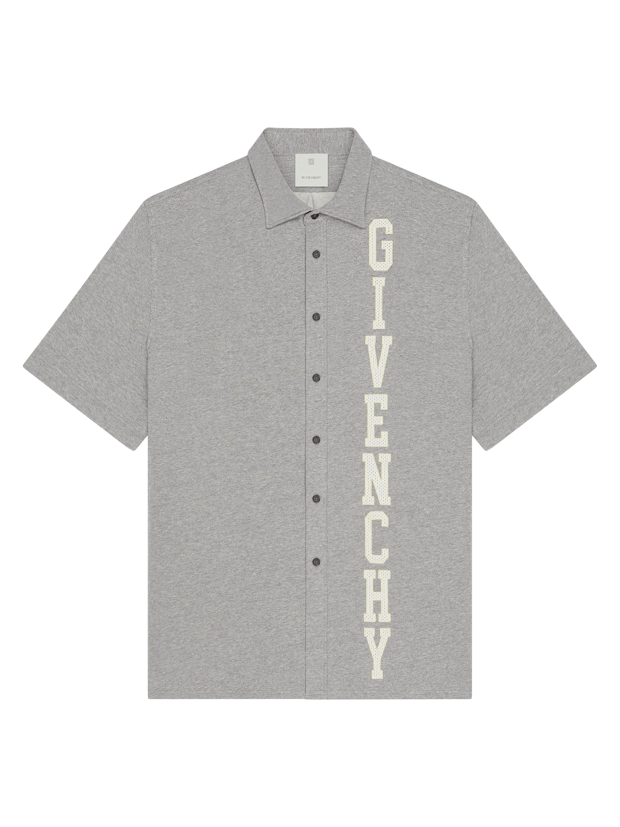 Givenchy Men's College Shirt in Fleece - Light Grey