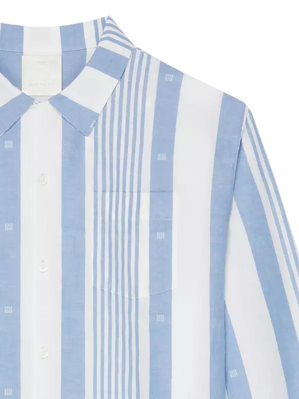 Shop Givenchy Plage Shirt in Linen with 4G Stripes | Saks Fifth Avenue