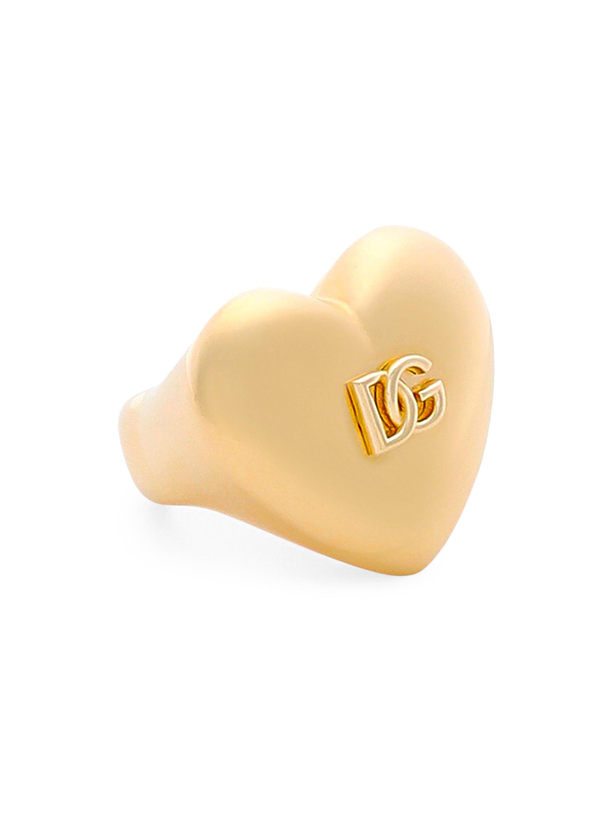 Dolce & Gabbana Women's Goldtone Heart Logo Ring - Gold