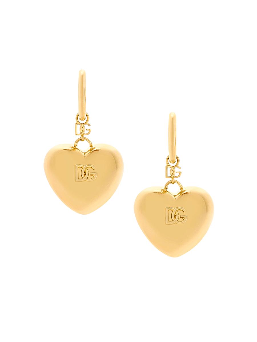 Dolce&Gabbana Goldtone Heart Drop Earrings | Saks Fifth Avenue