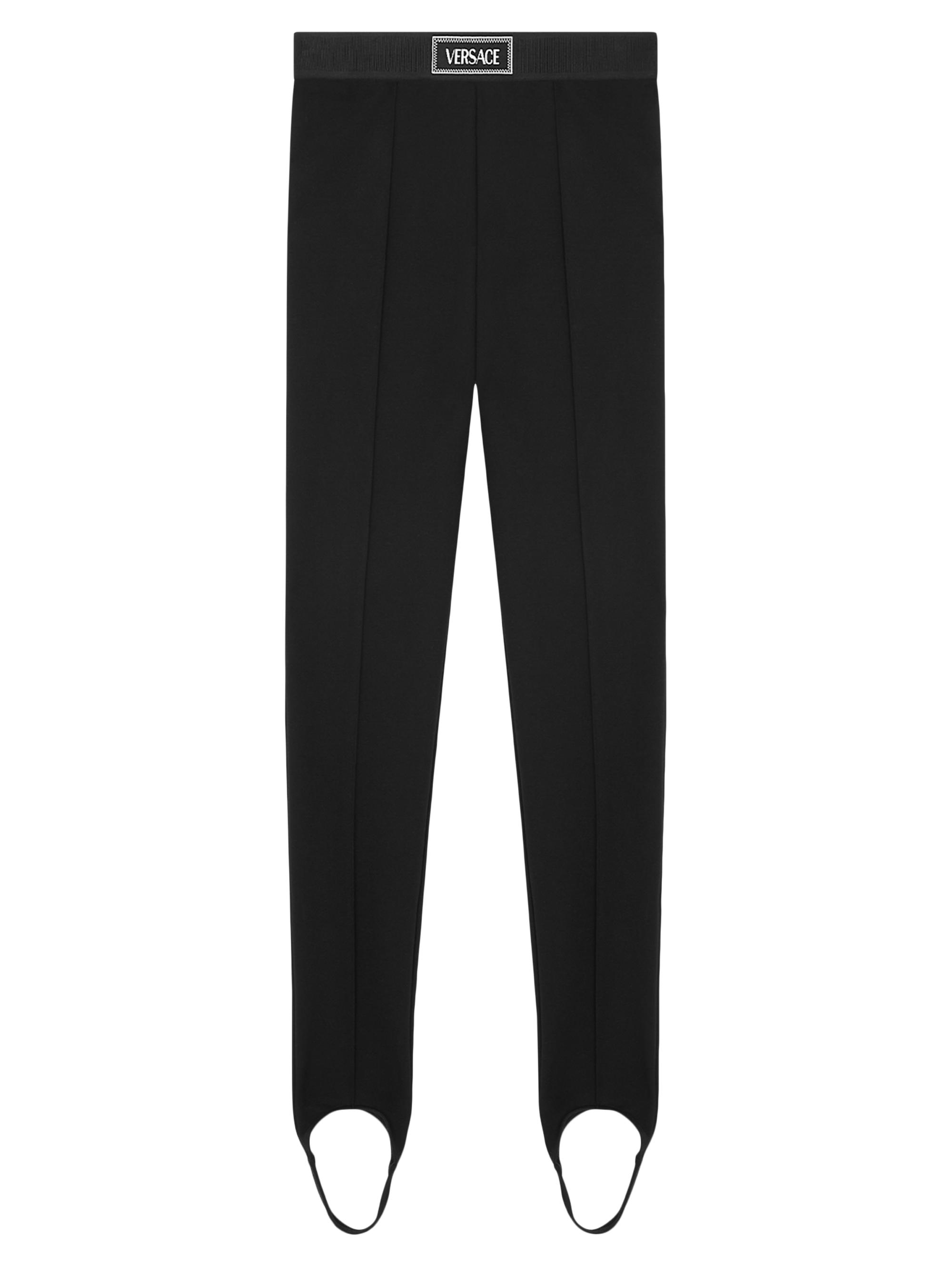 Versace Women's'90s Logo Stirrup Leggings - Black