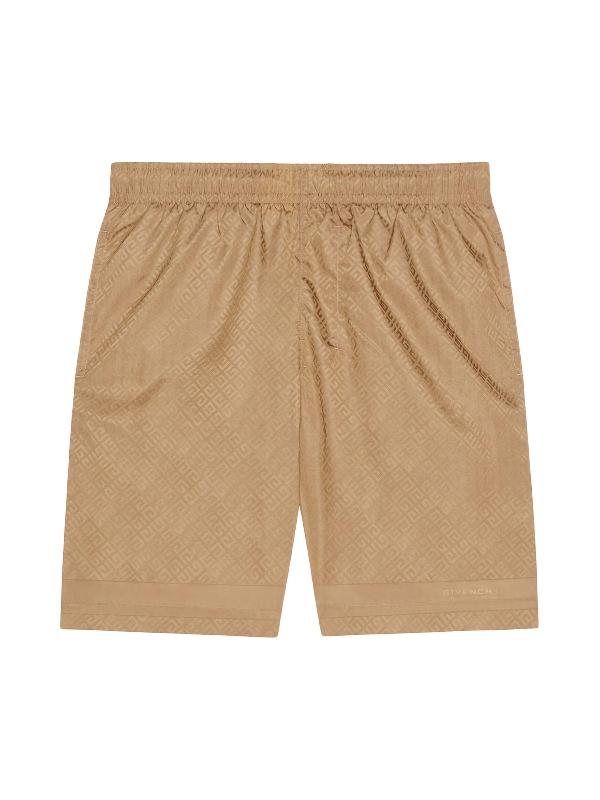 Givenchy Men's Plage Long Swim Shorts 4G - Beige