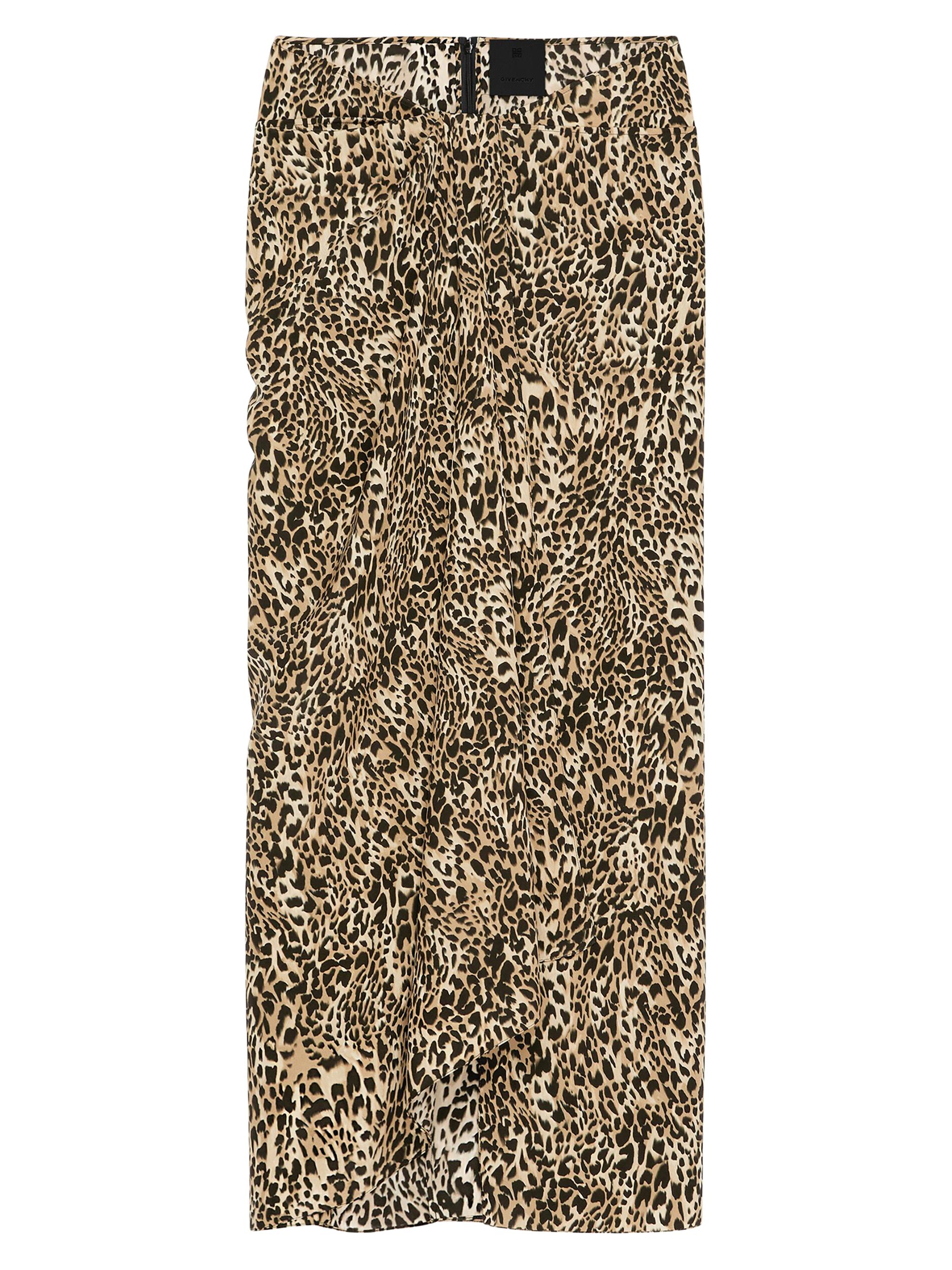 Givenchy Women's Plage Printed Draped Skirt - Beige Black