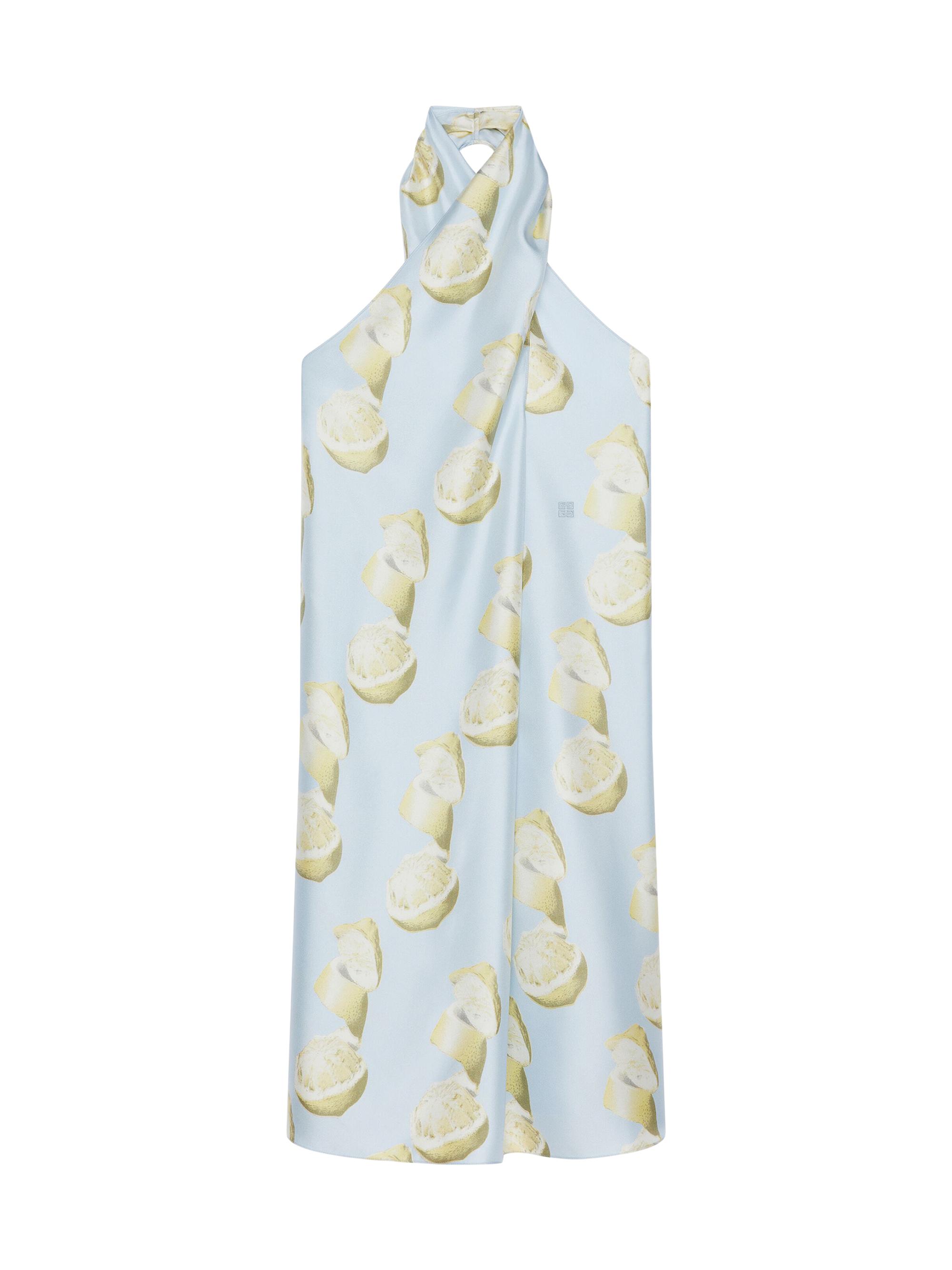 Givenchy Women's Plage Printed Dress in Silk - Blue Yellow