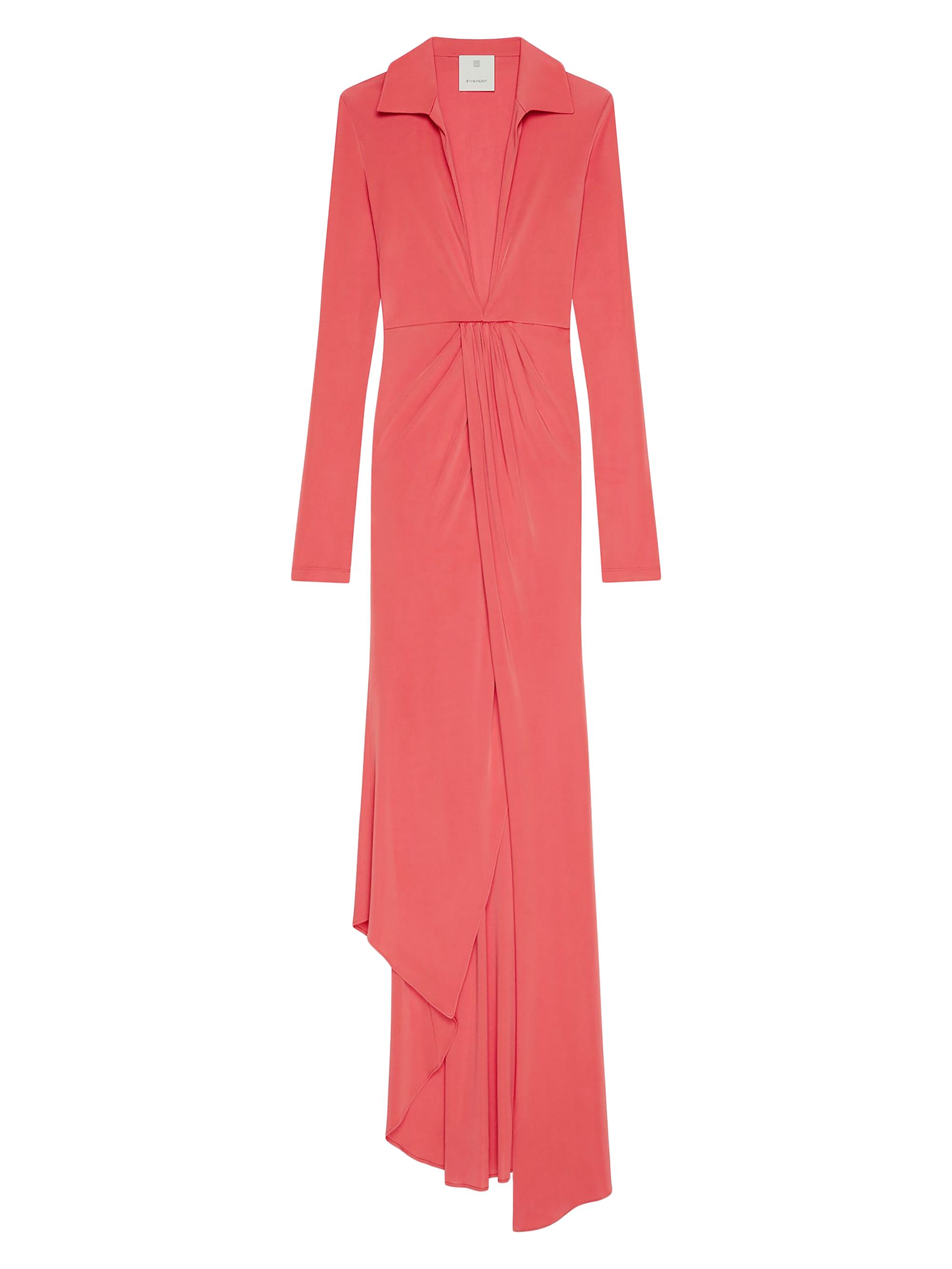 Givenchy Women's Plage Draped Dress in Jersey - Coral
