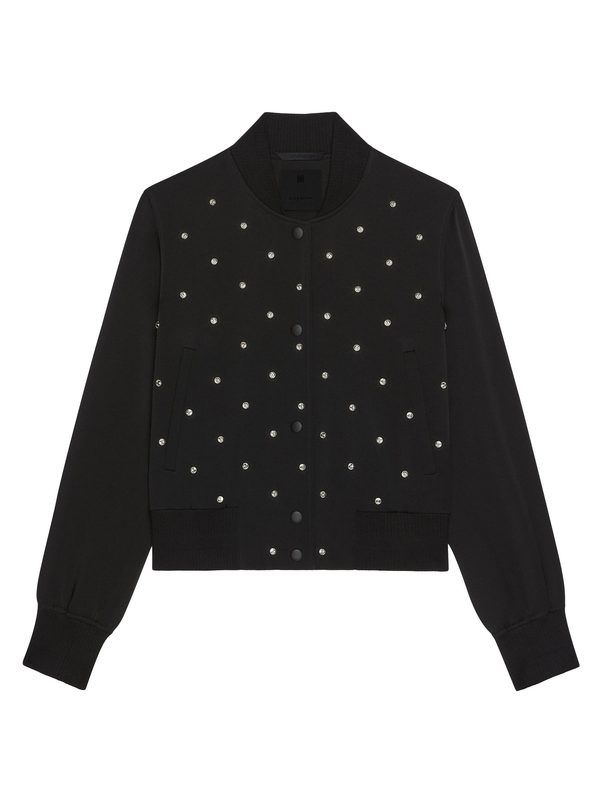 Givenchy Women's Varsity Jacket in Crepe and Satin - Black