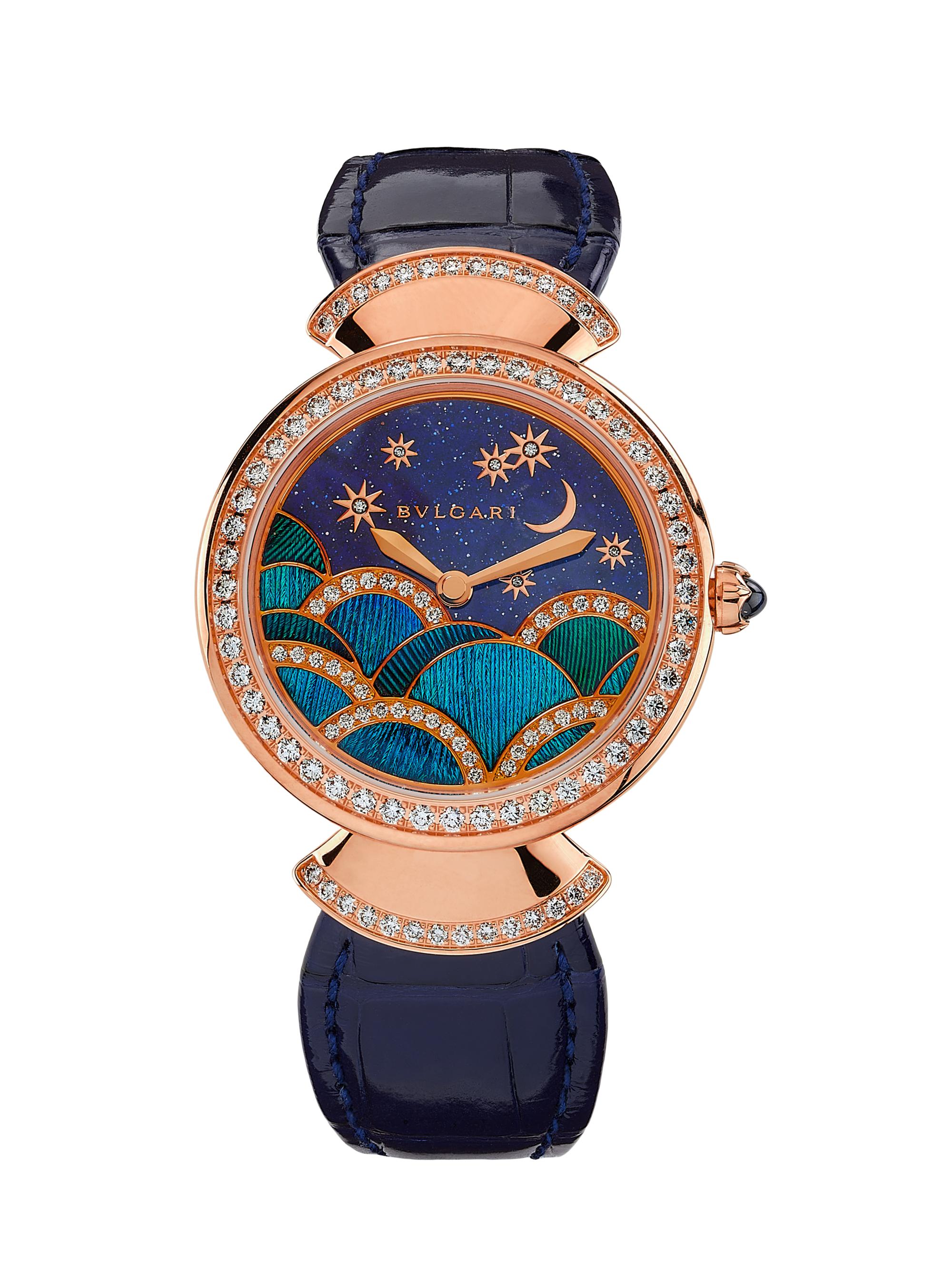 BVLGARI Divas' Dream 18K Rose Gold & Red Alligator Watch/33MM