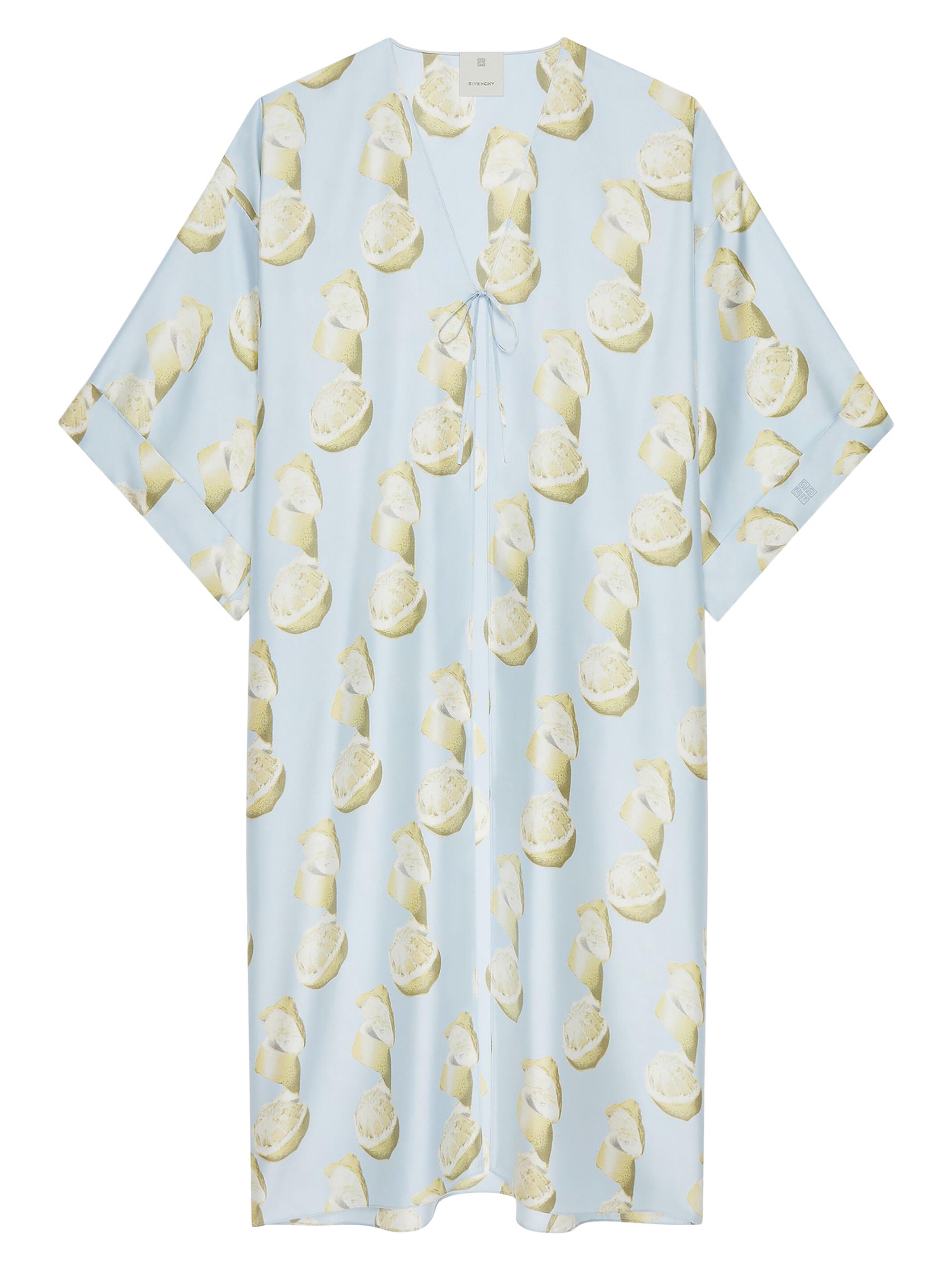 Givenchy Women's Plage Printed Kaftan in Silk - Blue Multi