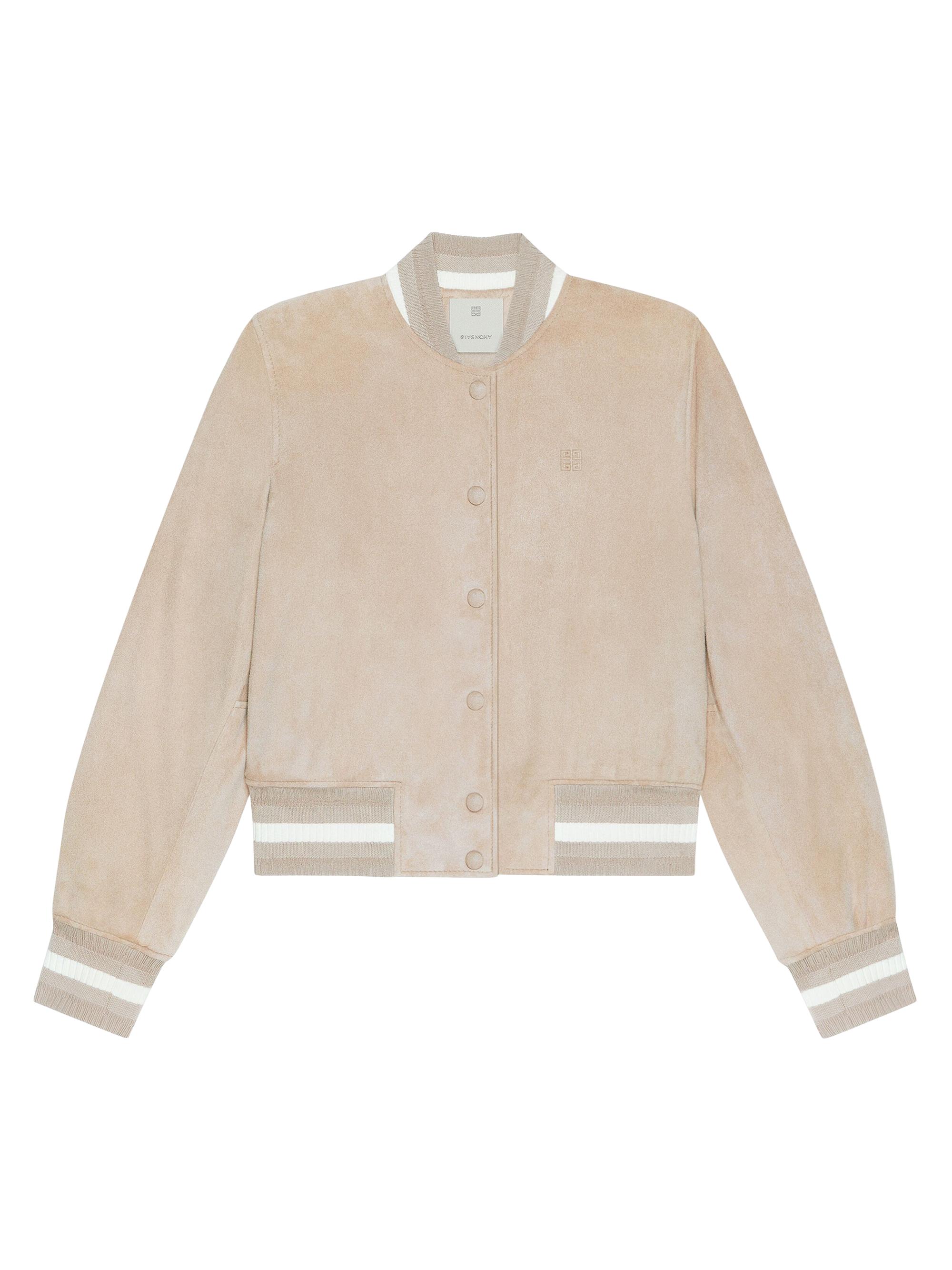 Givenchy Women's Varsity Jacket in Suede - Sand