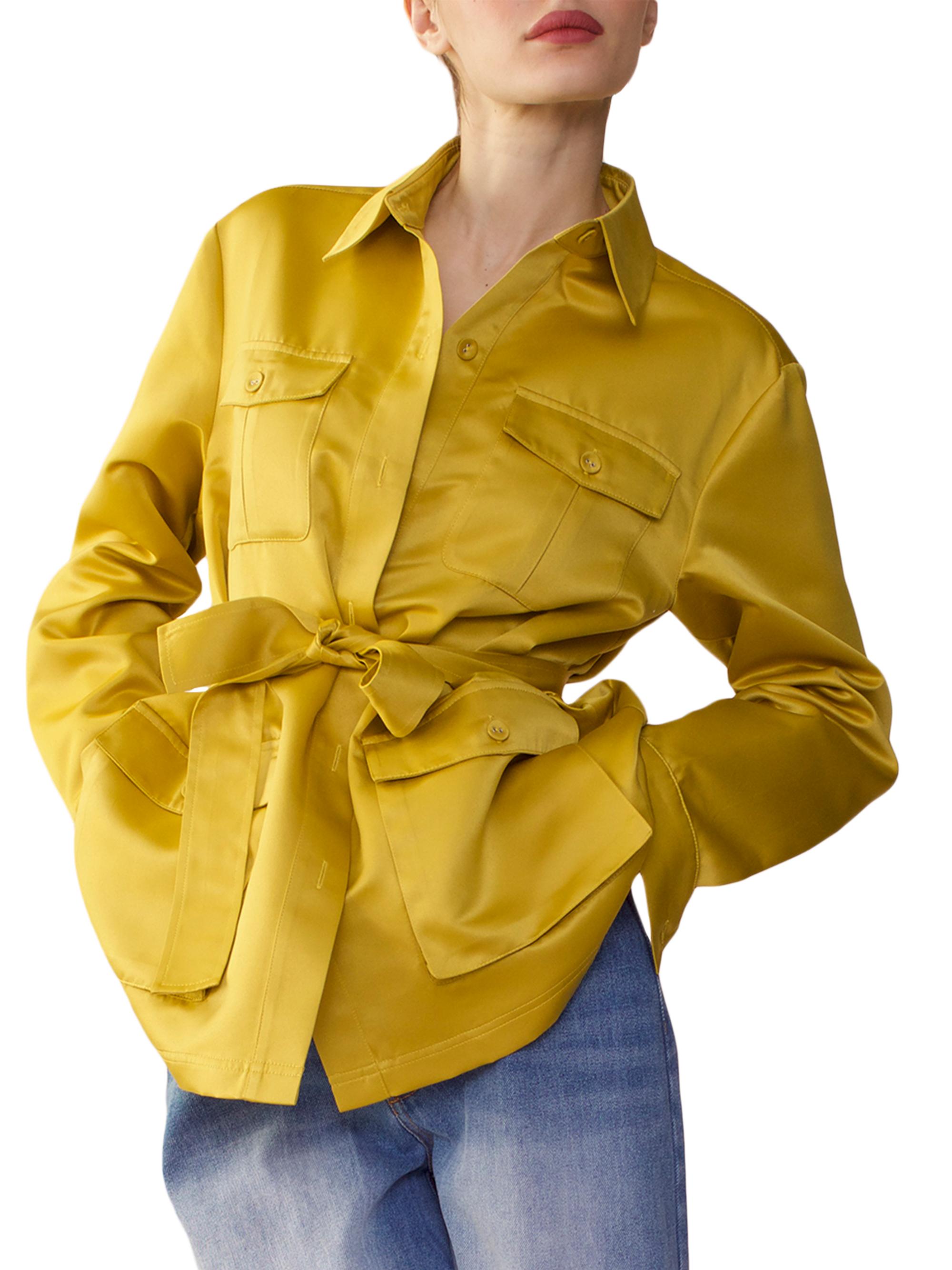 Cynthia Rowley Leopardess Satin Safari Jacket- FINAL SALE main image 1