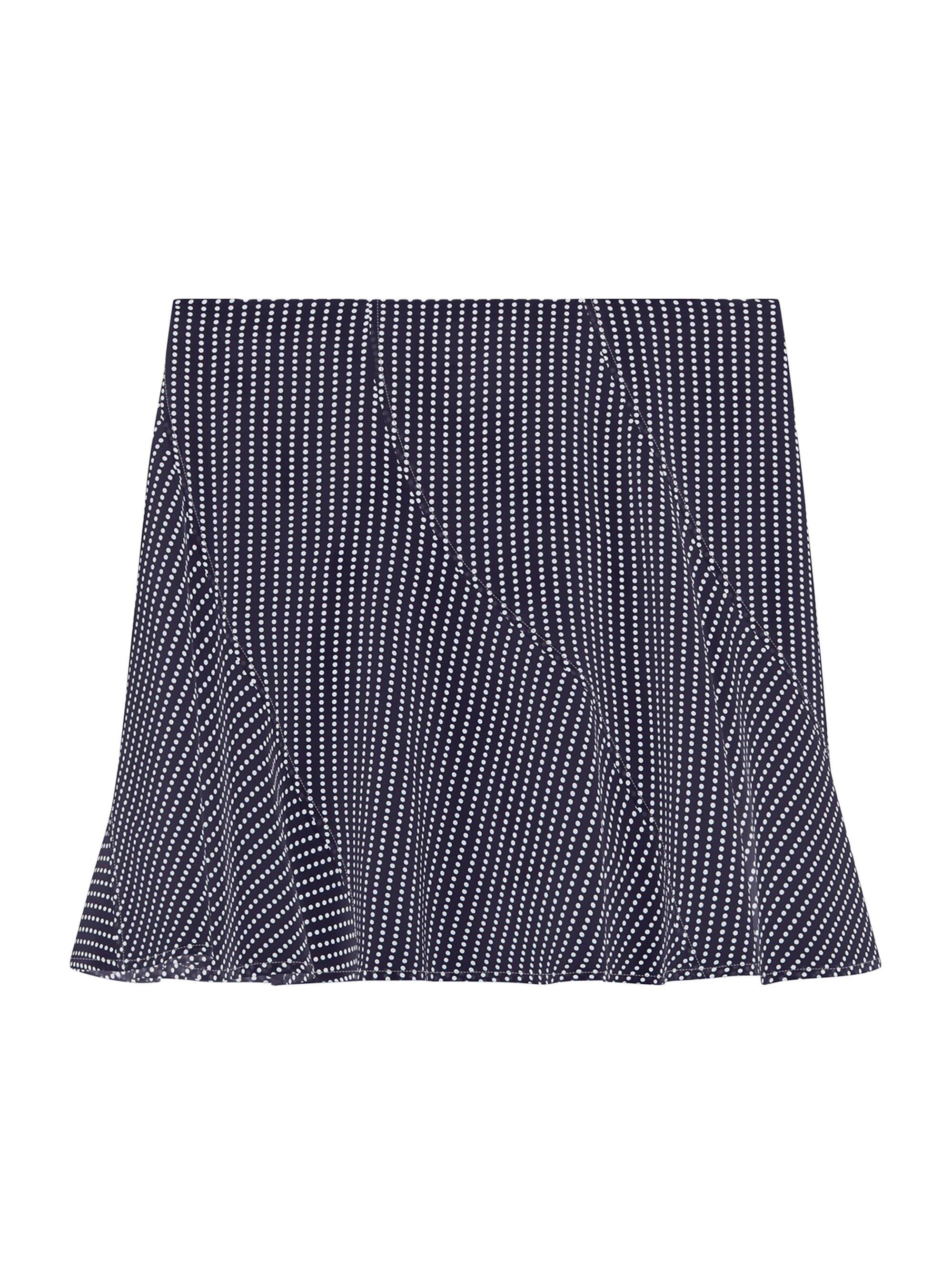 Givenchy Women's Polka Dots Skirt in Silk - Navy White