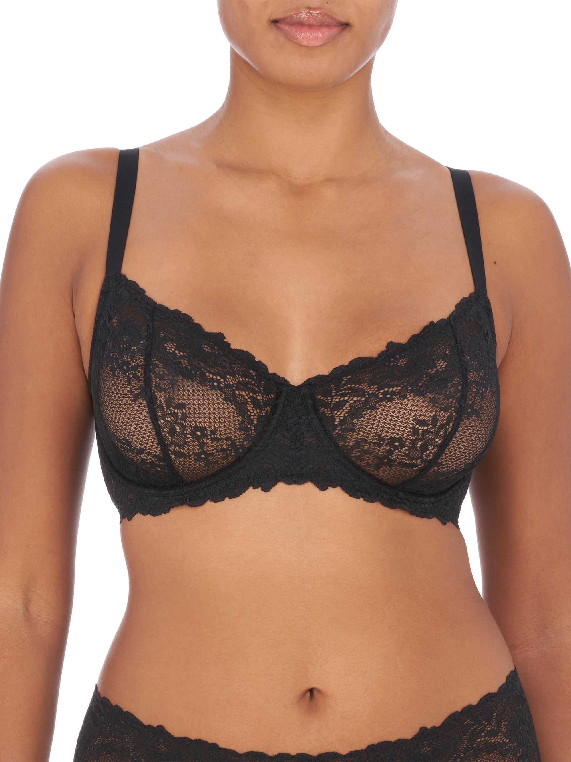 Natori Women's Heavenly Lace Convertible Balconette Bra - Black | Thumbnail 5