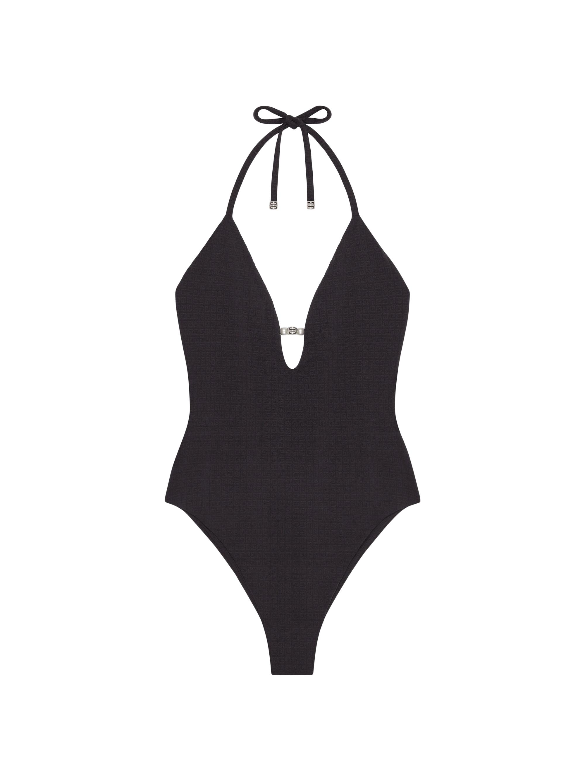 Givenchy Women's Plage One-Piece 4G Swimsuit with Pearls - Black